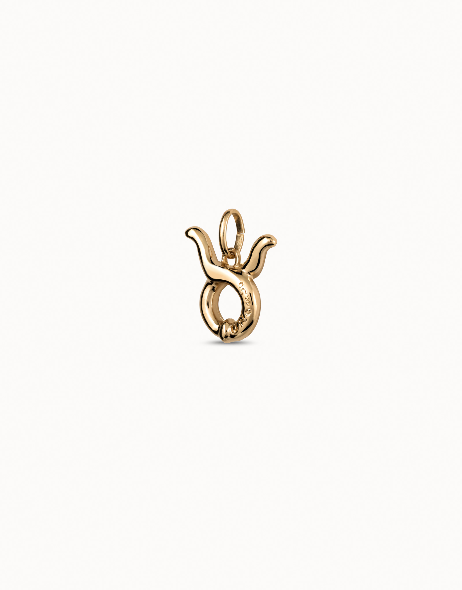 18K gold-plated Taurus shaped charm, Golden, large image number null