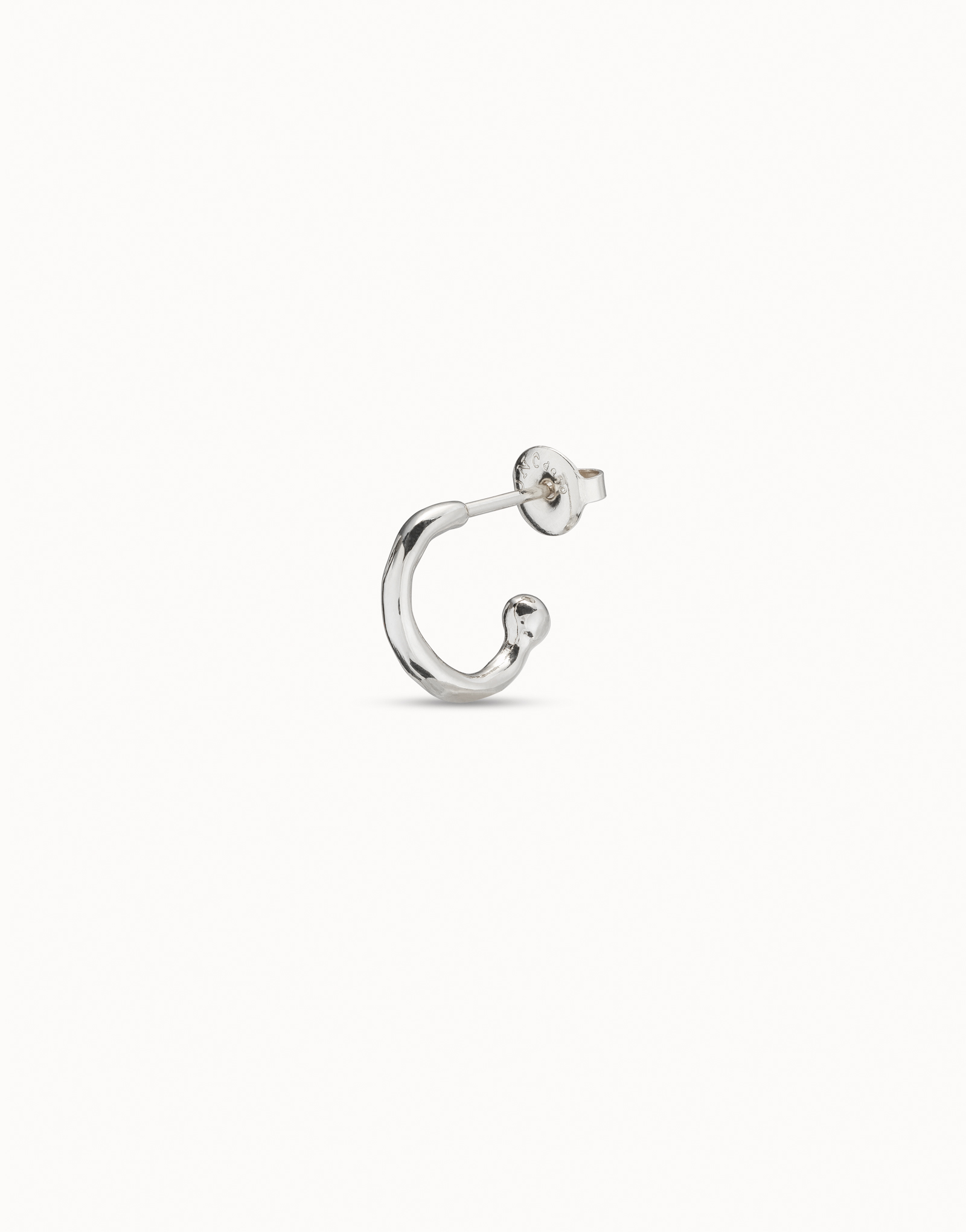 Sterling silver-plated hoop piercing, Silver, large image number null