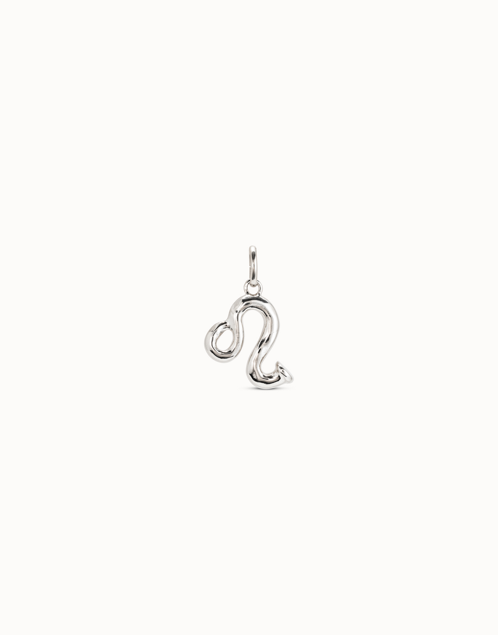 Sterling silver-plated Leo shaped charm, Silver, large image number null