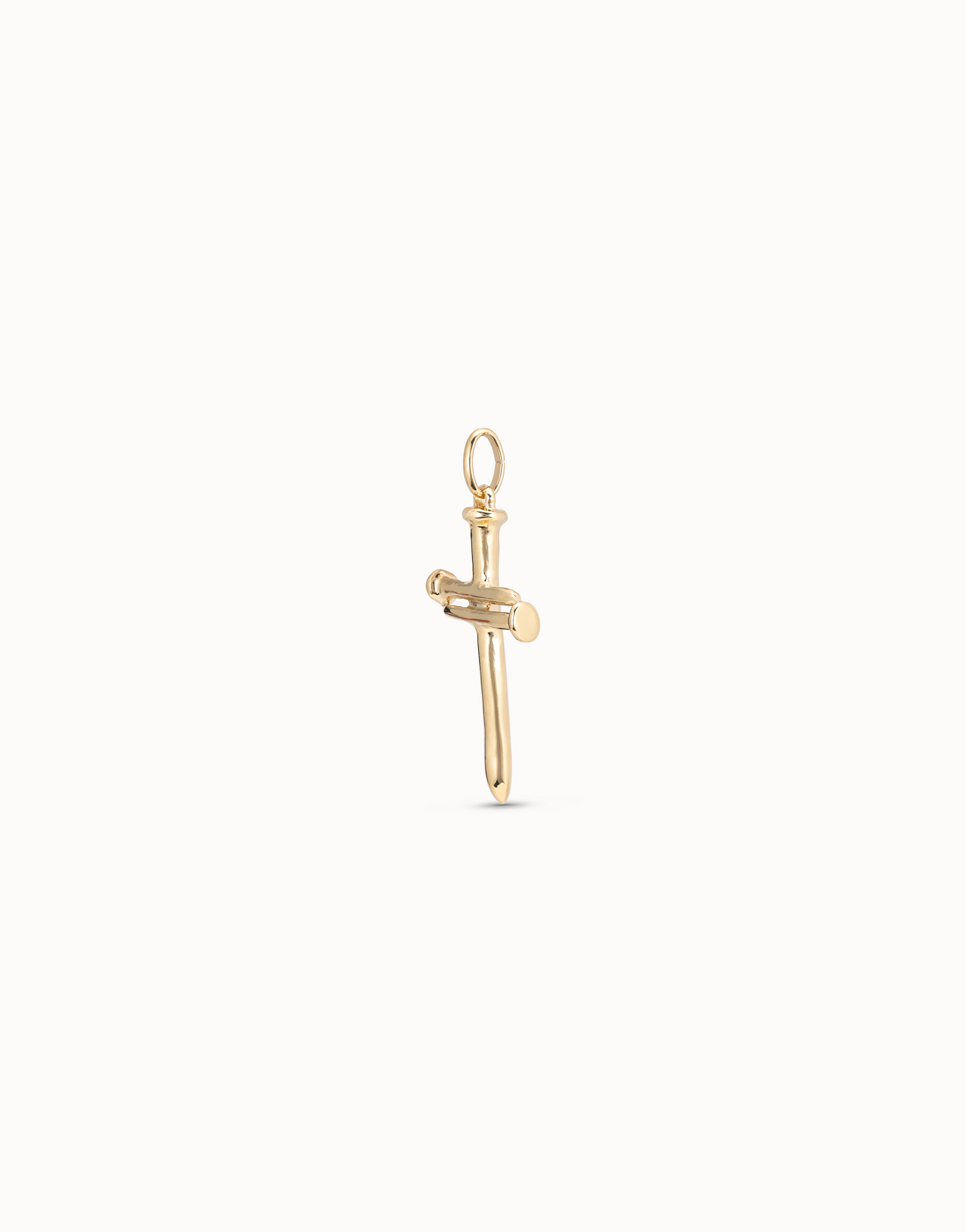 18K gold-plated large sized cross charm, Golden, large image number null
