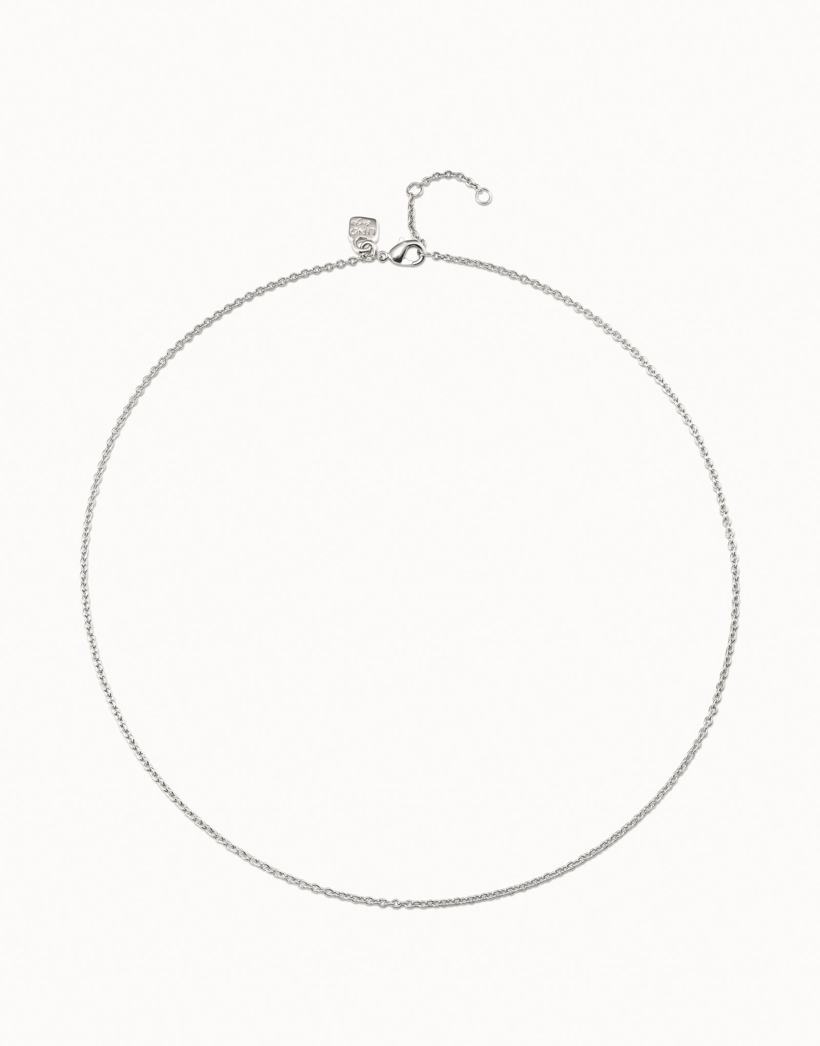 Sterling silver-plated short necklace, Silver, large image number null