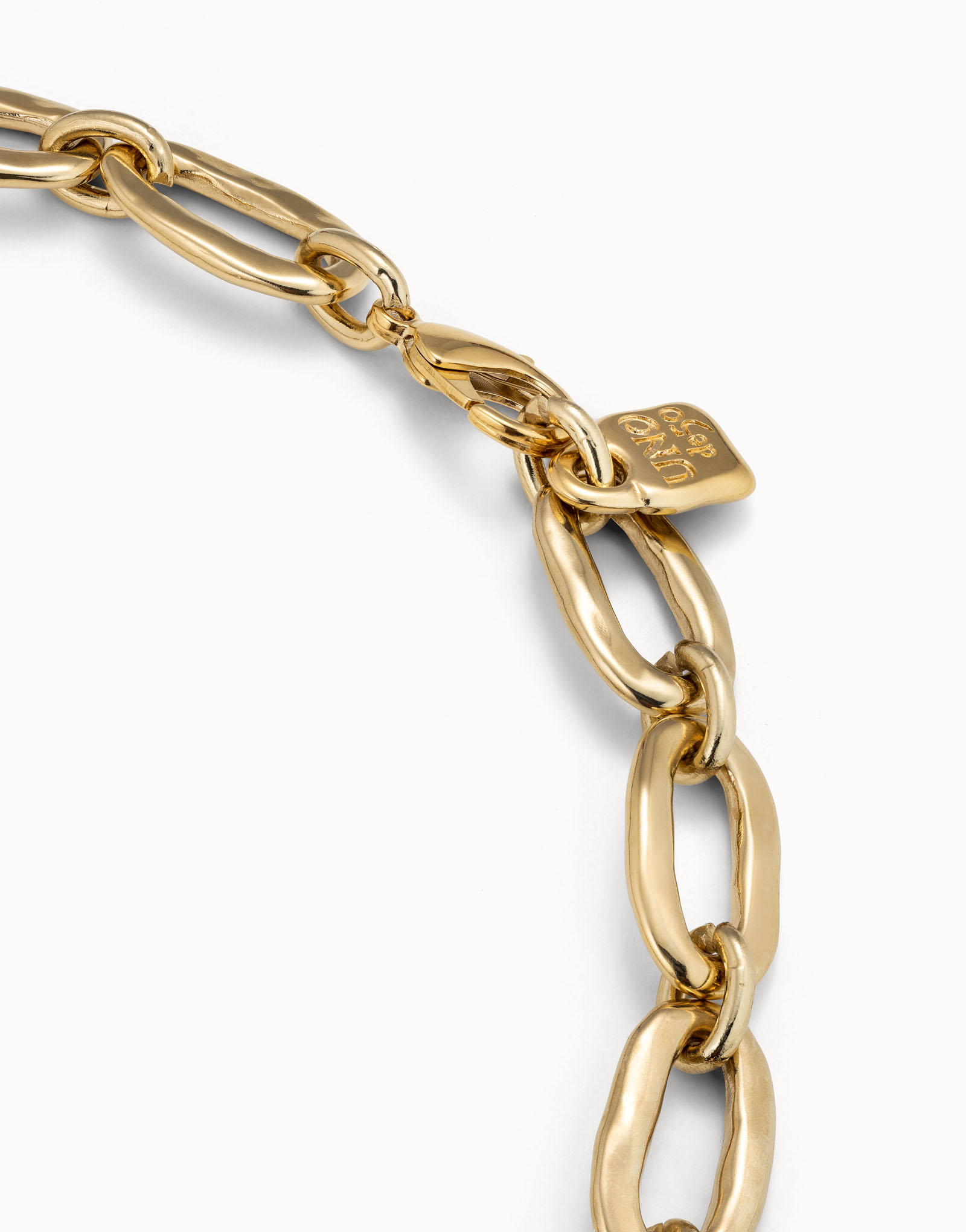 18K gold-plated links necklace, Golden, large image number null