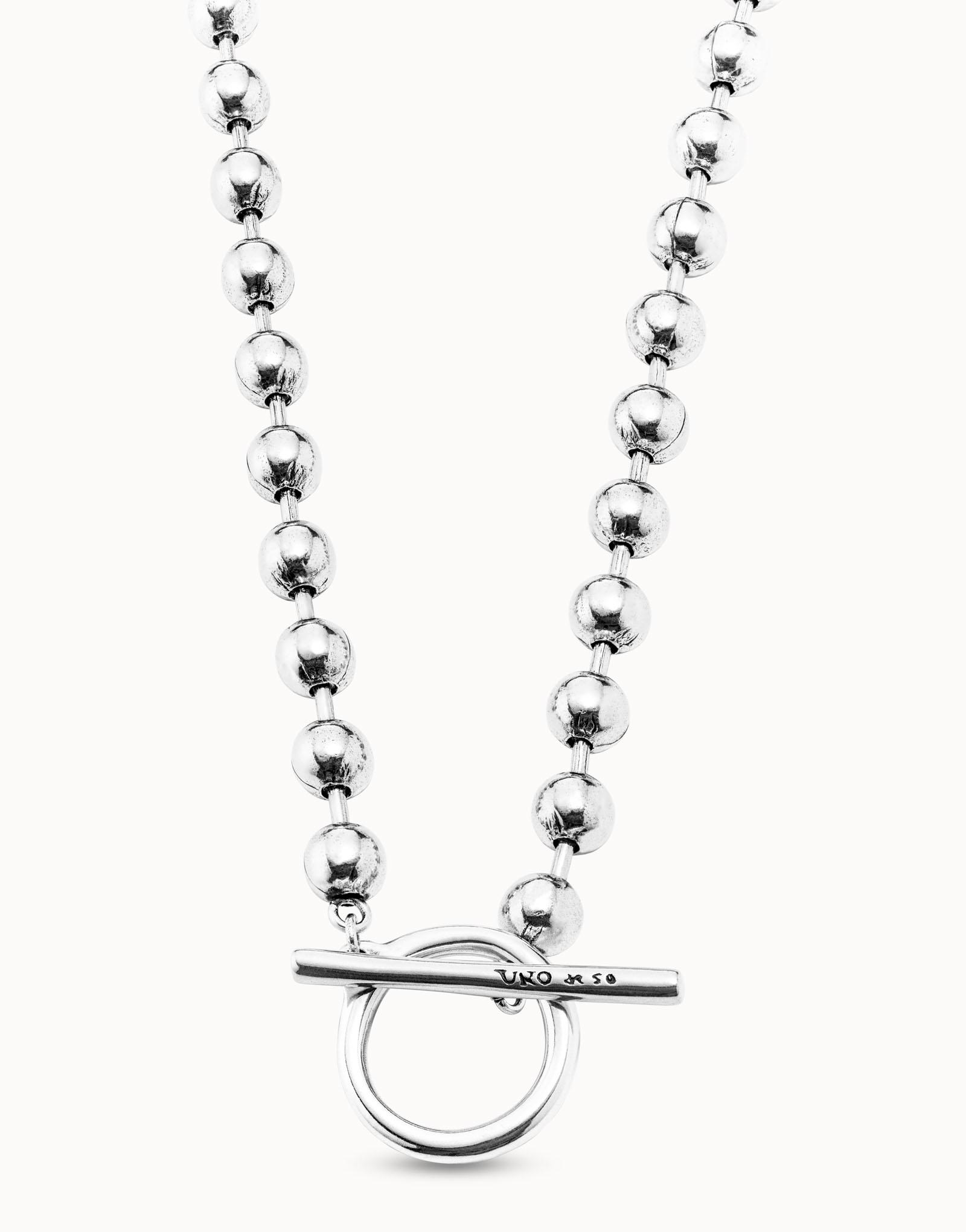 Sterling silver-plated long chain necklace, Silver, large image number null