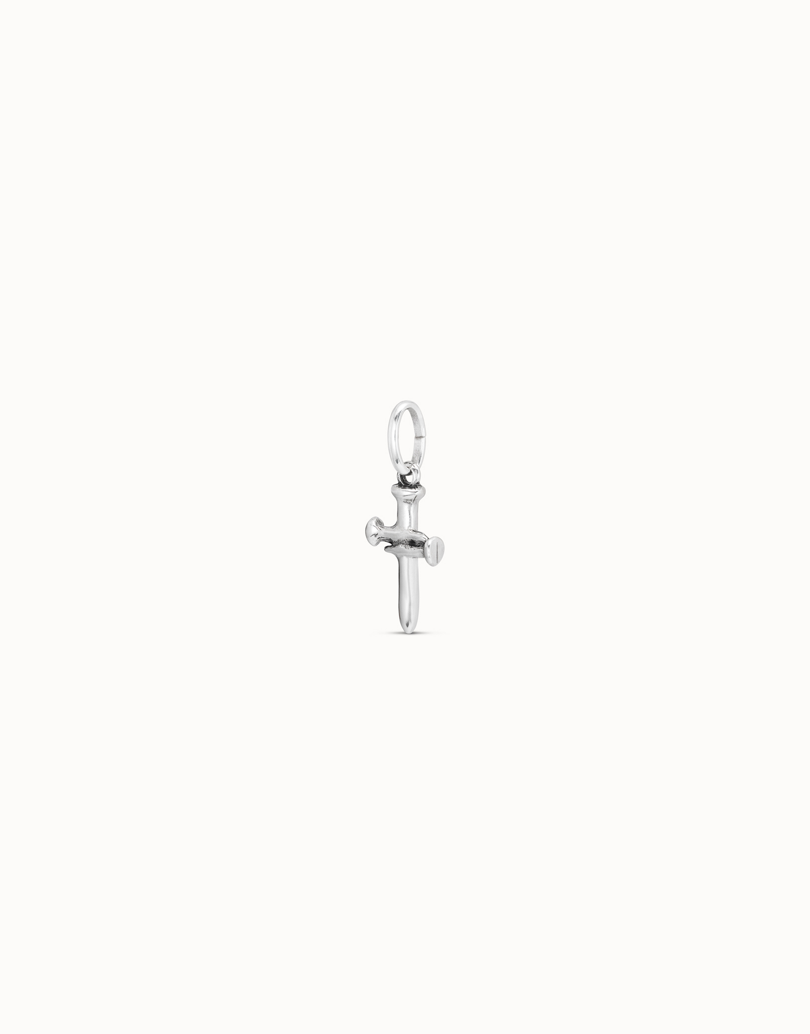 Sterling silver-plated medium sized cross charm, Silver, large image number null