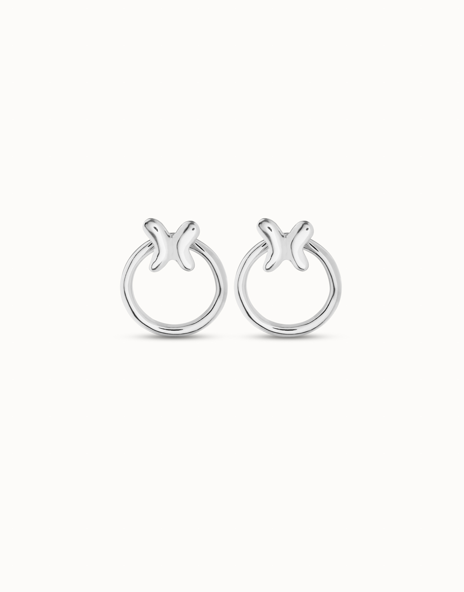 Sterling silver-plated earrings, Silver, large image number null