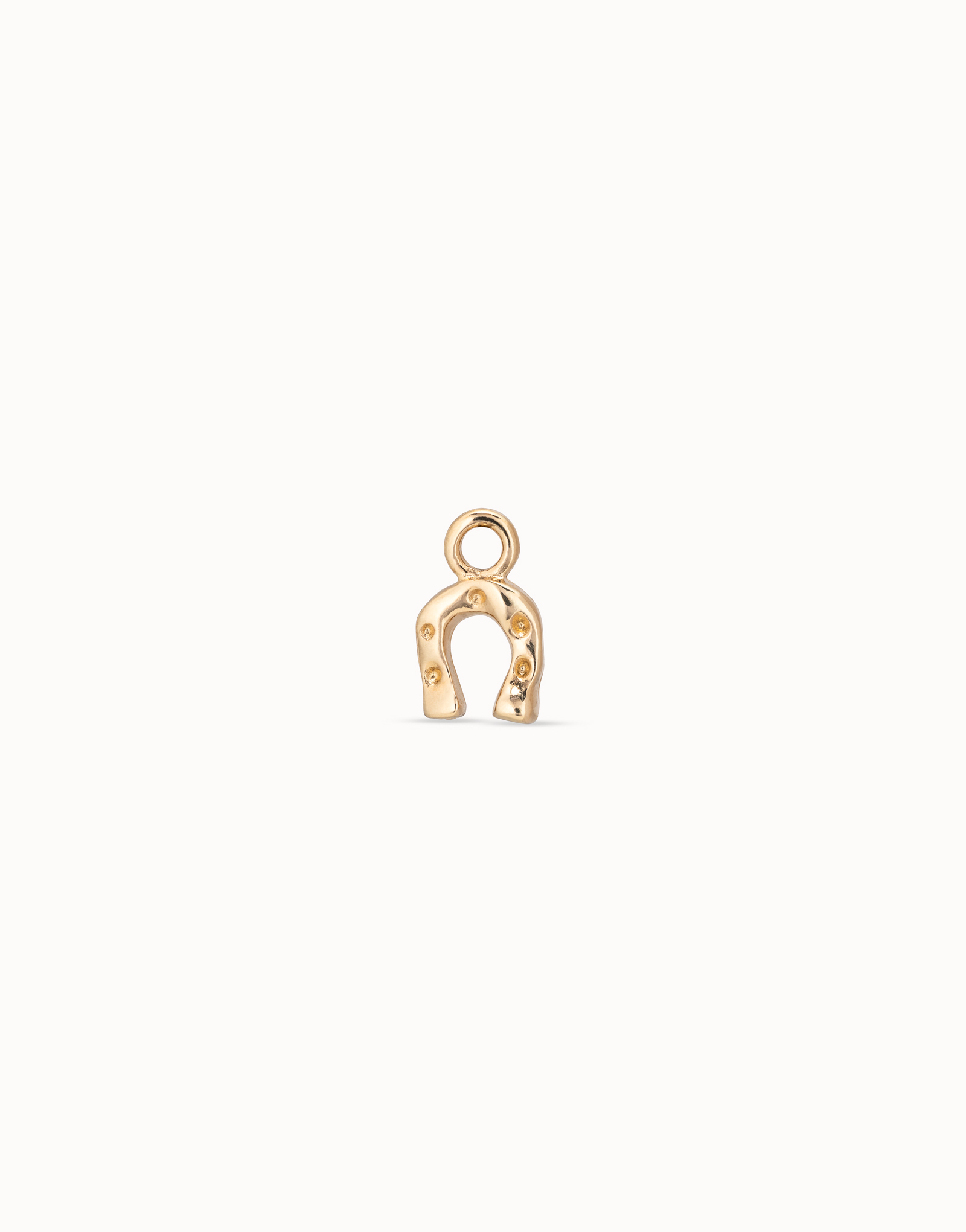 18K gold-plated horseshoe piercing charm, Golden, large image number null