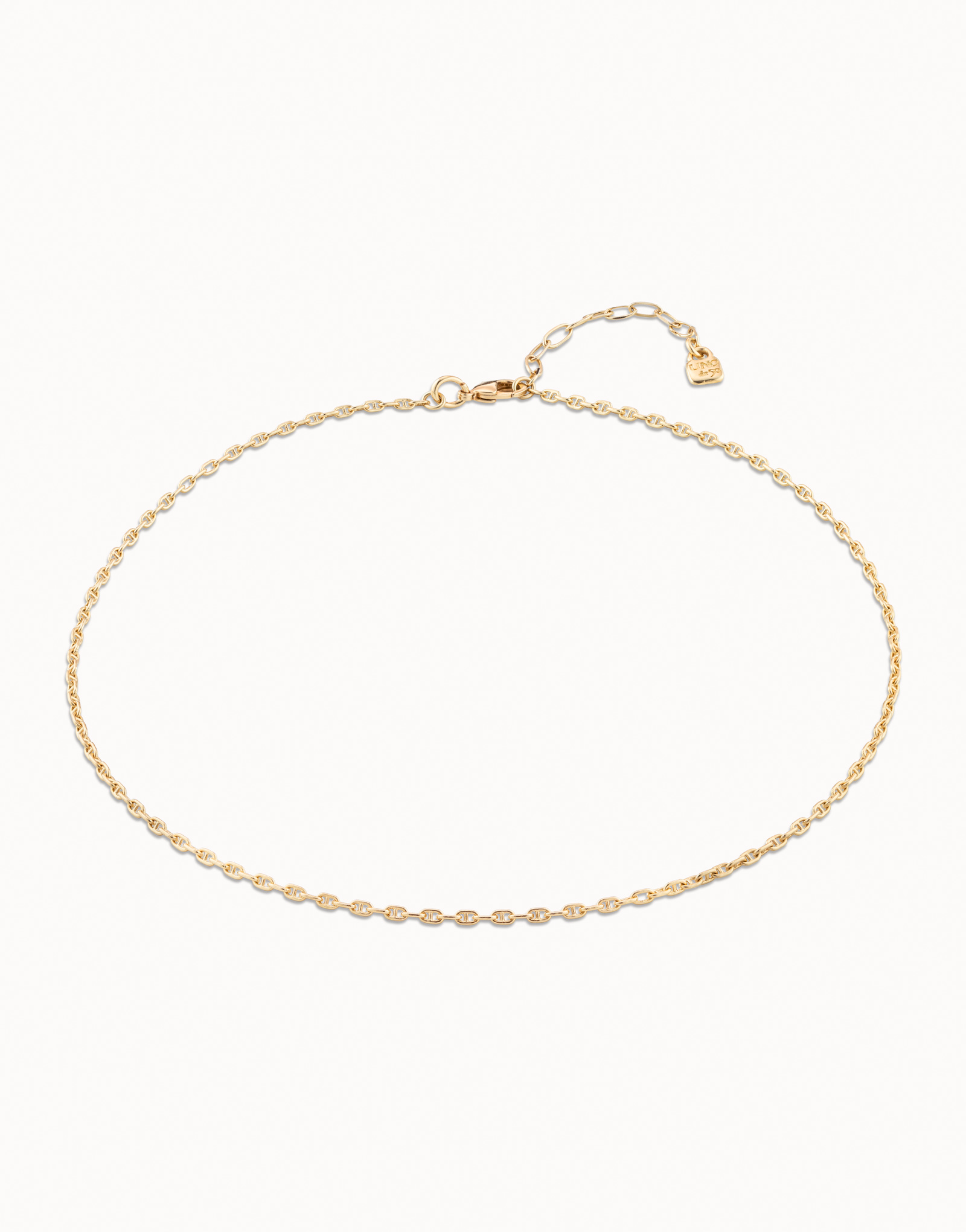 18K gold-plated short link chain, Golden, large image number null