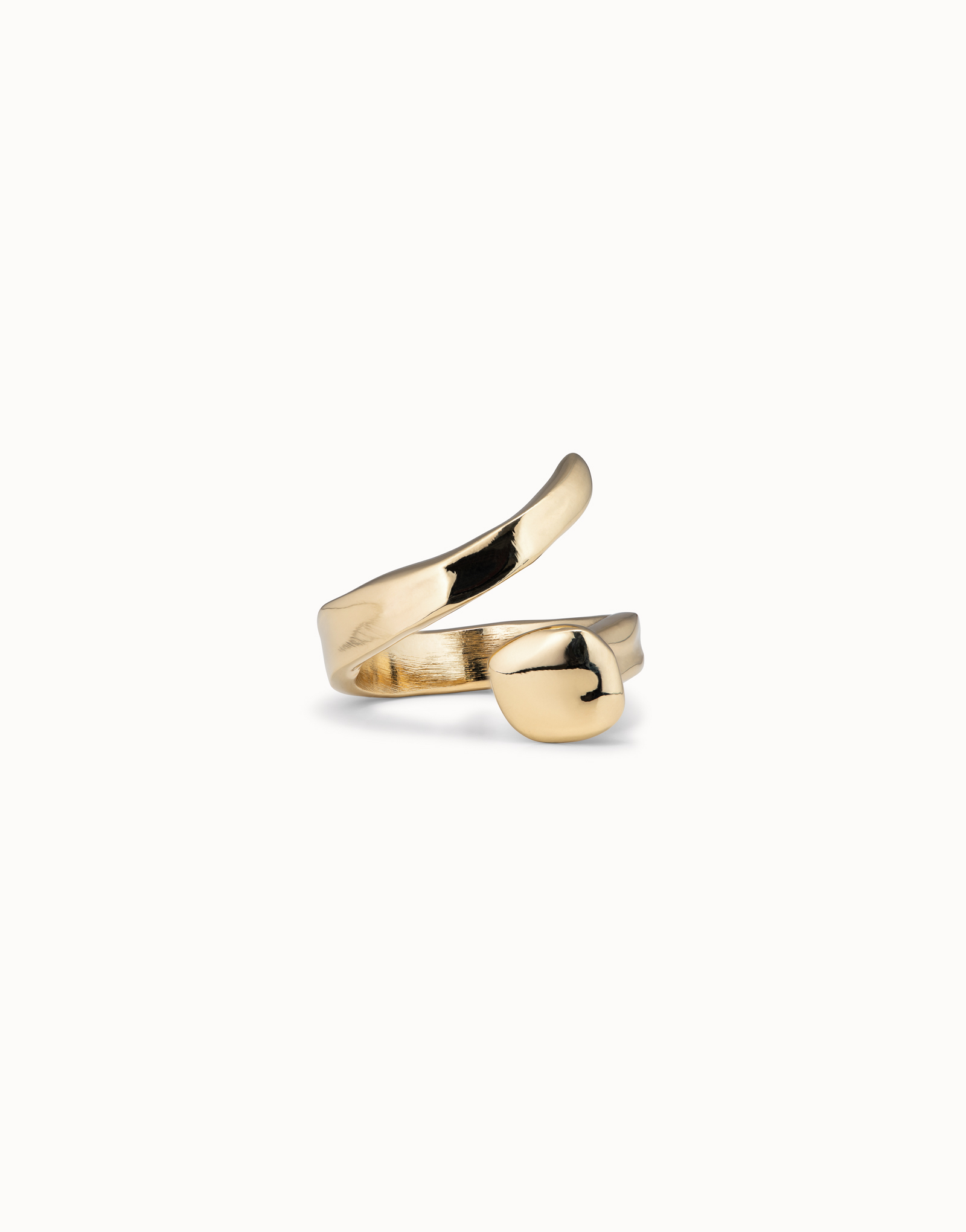 18K gold-plated nail ring, Golden, large image number null