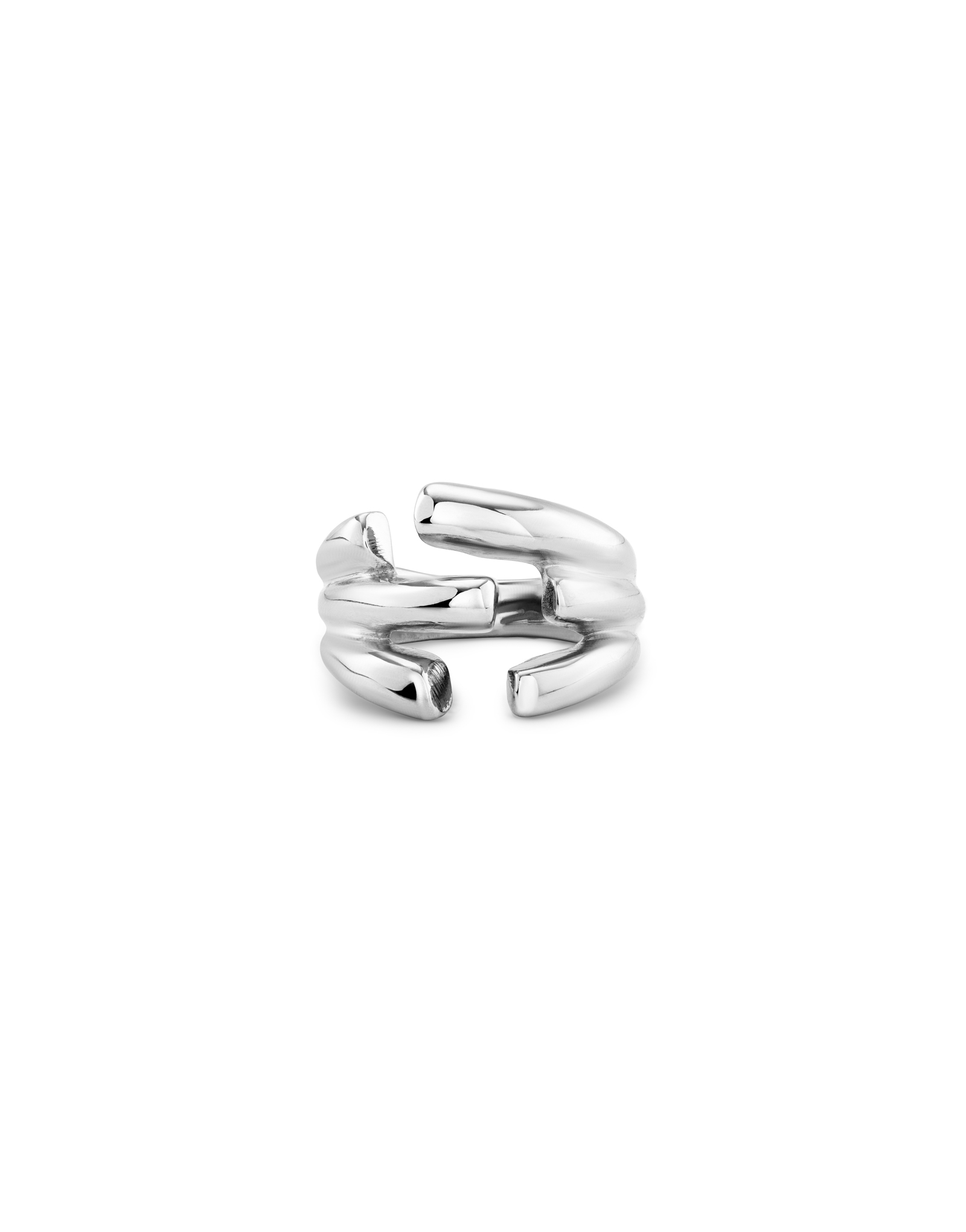 Sterling silver-plated ring, Silver, large image number null