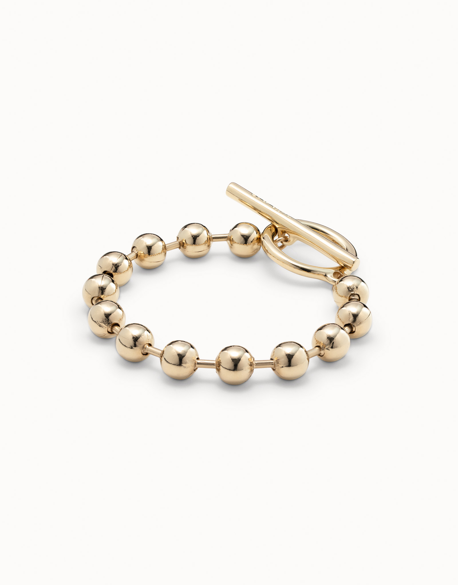 18K gold-plated chain bracelet, Golden, large image number null