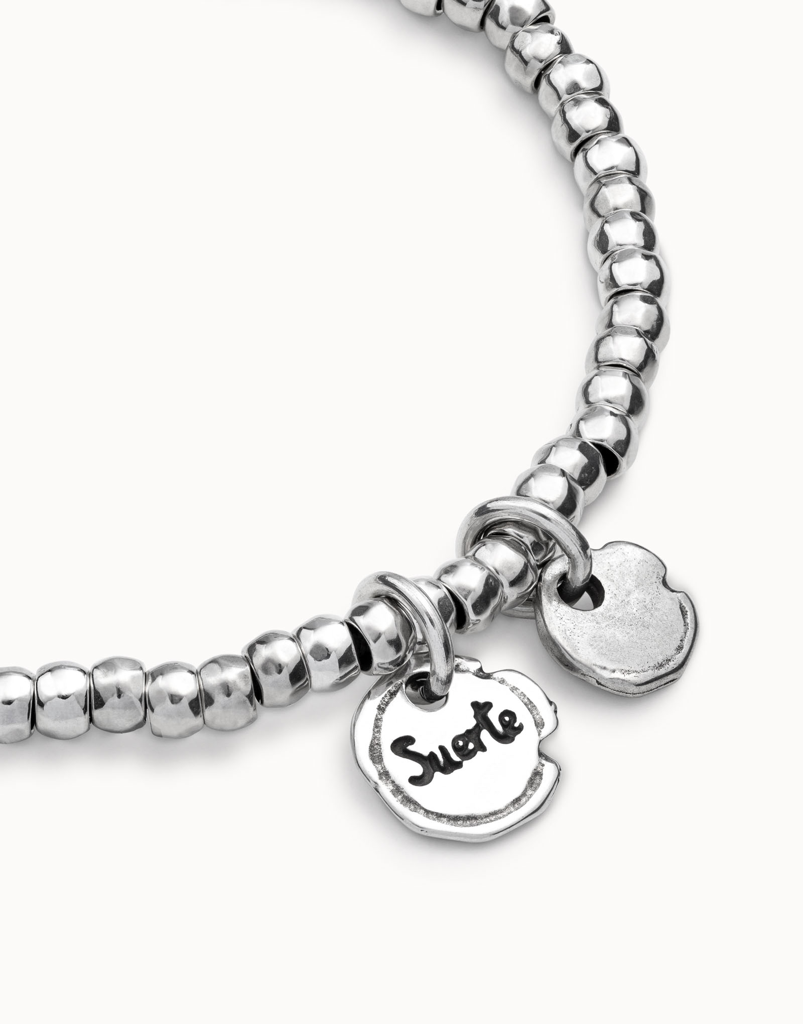 Sterling silver-plated bracelet with charms, , large image number null