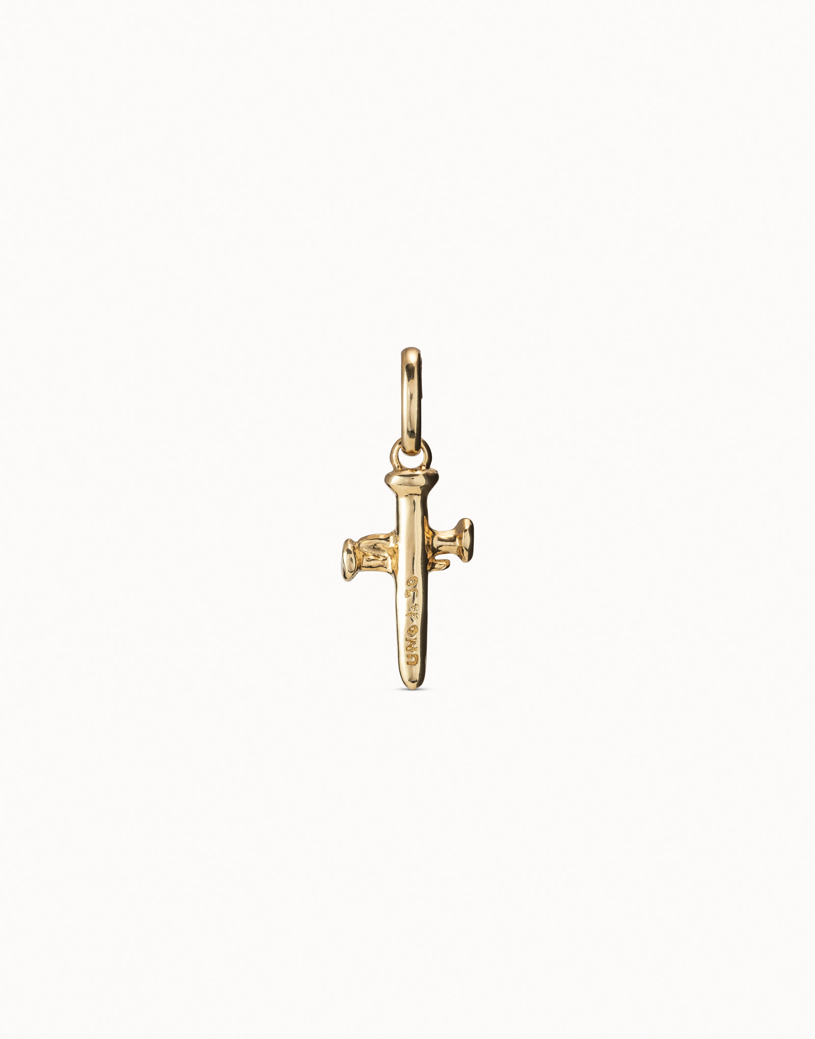 18K gold-plated medium sized cross charm, Golden, large image number null