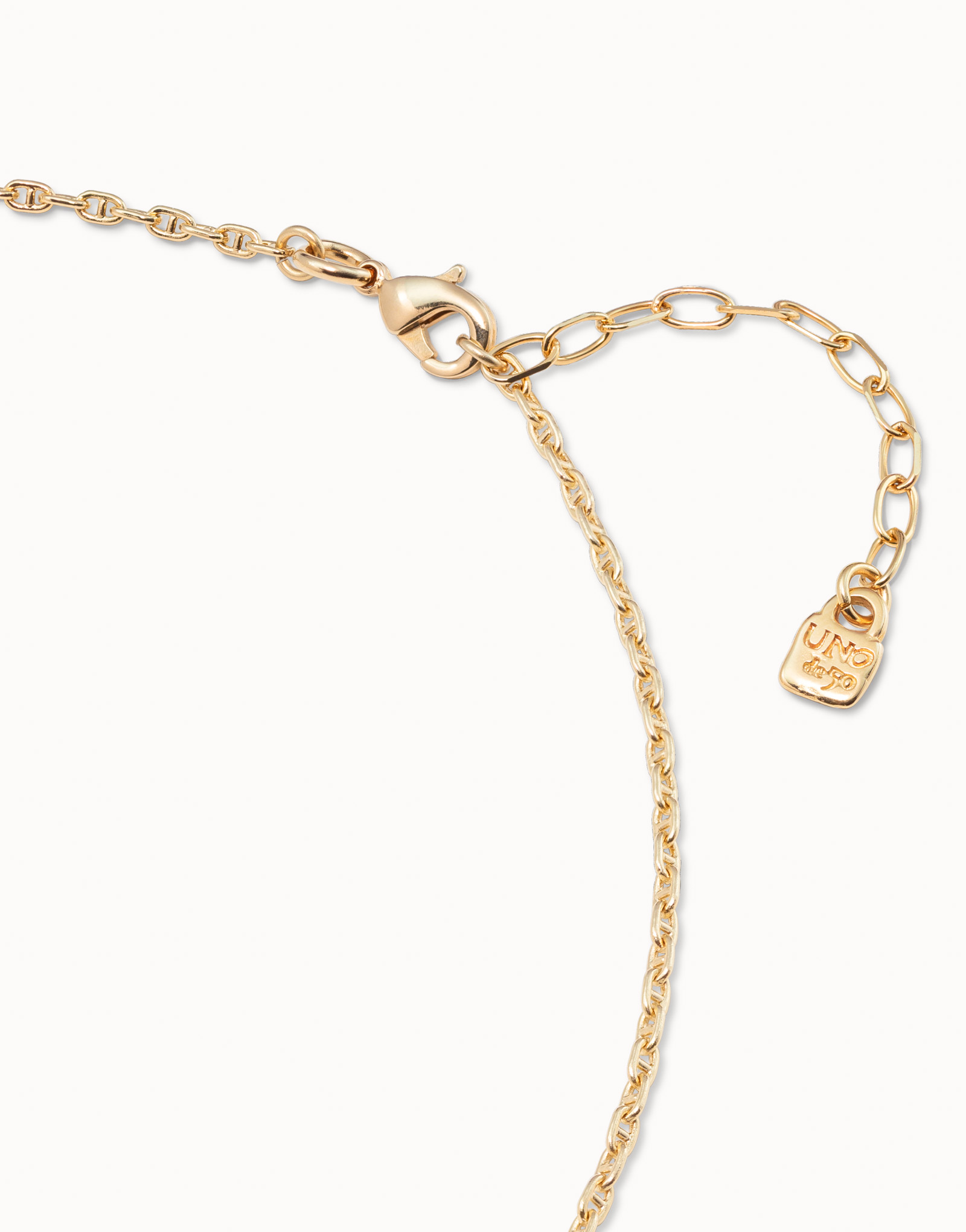 18K gold-plated short link chain, Golden, large image number null