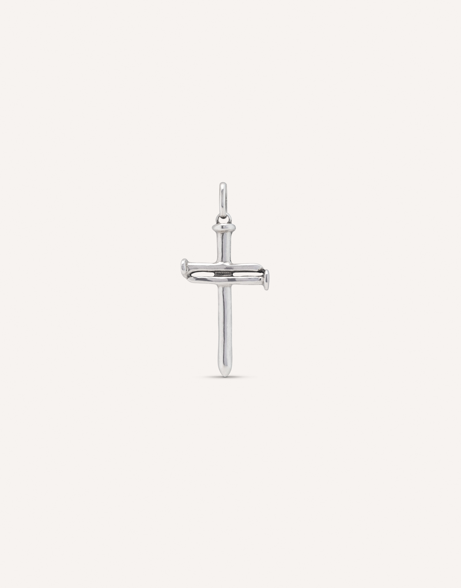 Sterling silver-plated large sized cross charm, Silver, large image number null