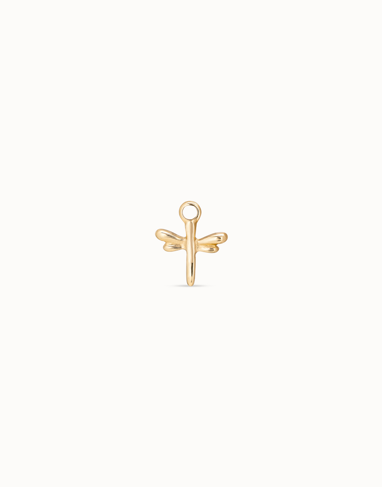 18K gold-plated dragonfly piercing charm, Golden, large image number null