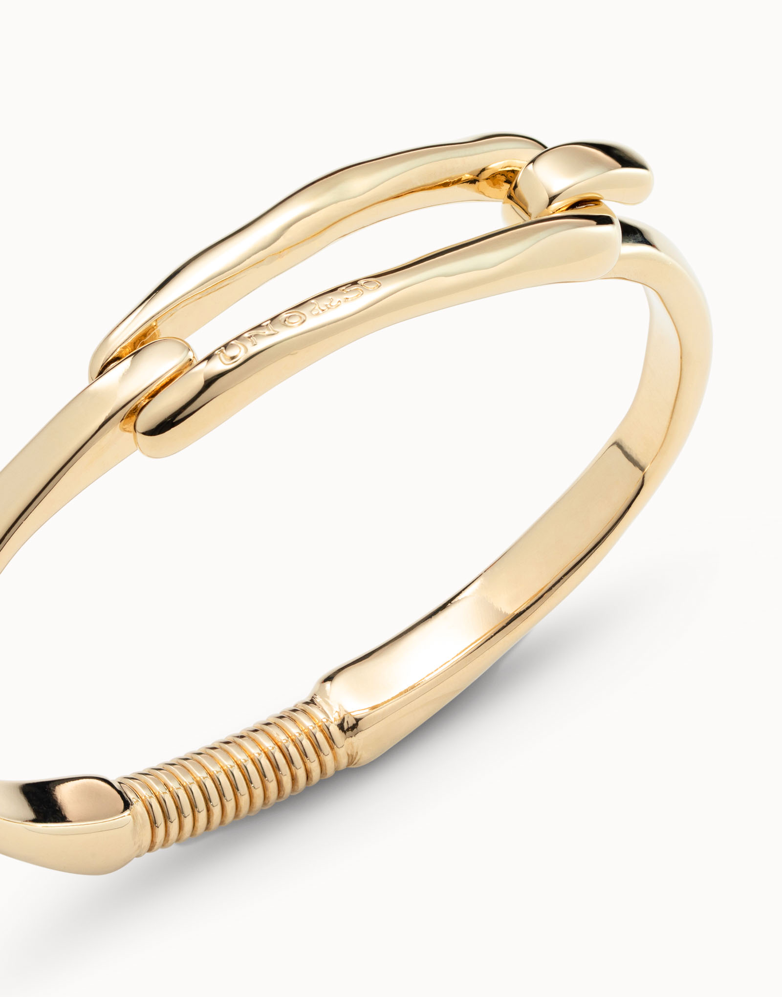 18K gold-plated buckle bracelet, Golden, large image number null
