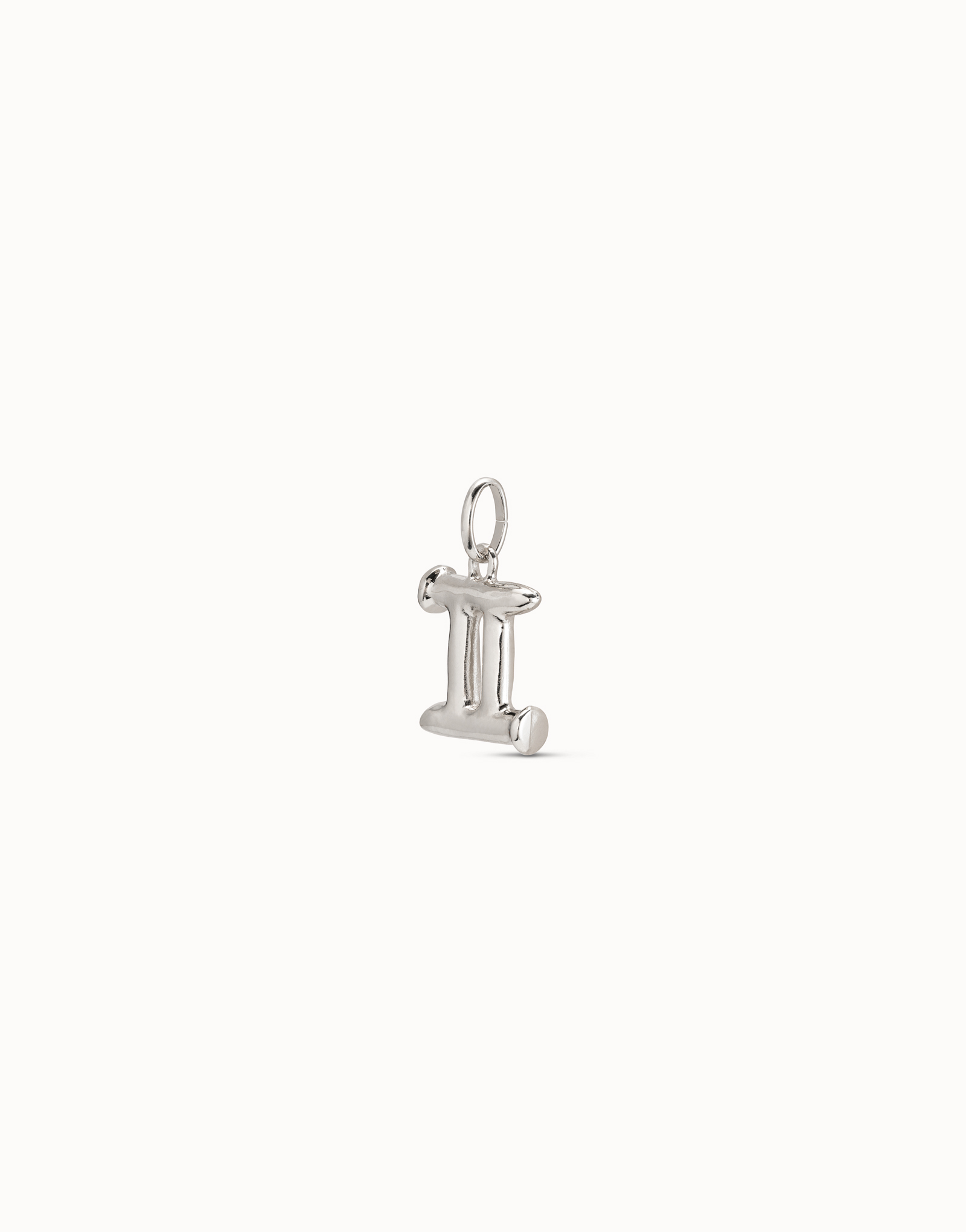 Sterling silver-plated Gemini shaped charm, Silver, large image number null