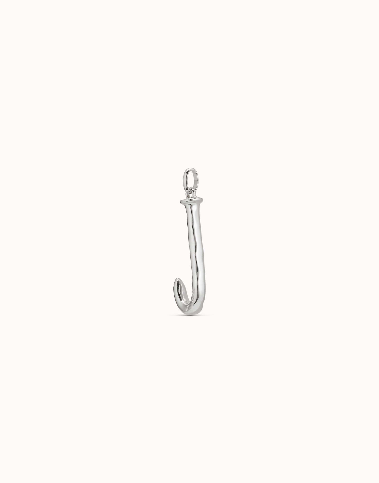 Sterling silver-plated letter J pendant, Silver, large image number null
