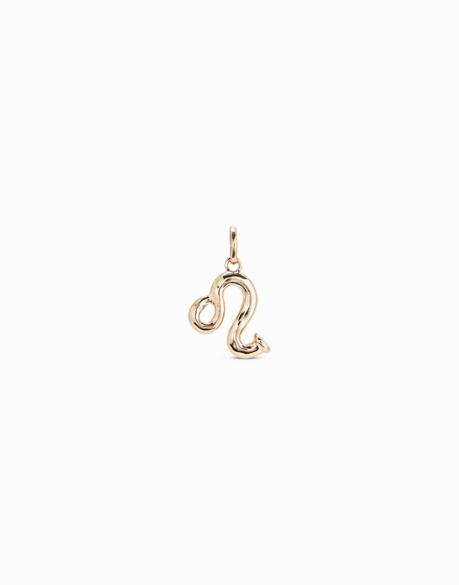 18K gold-plated Leo shaped charm, Golden, large image number null