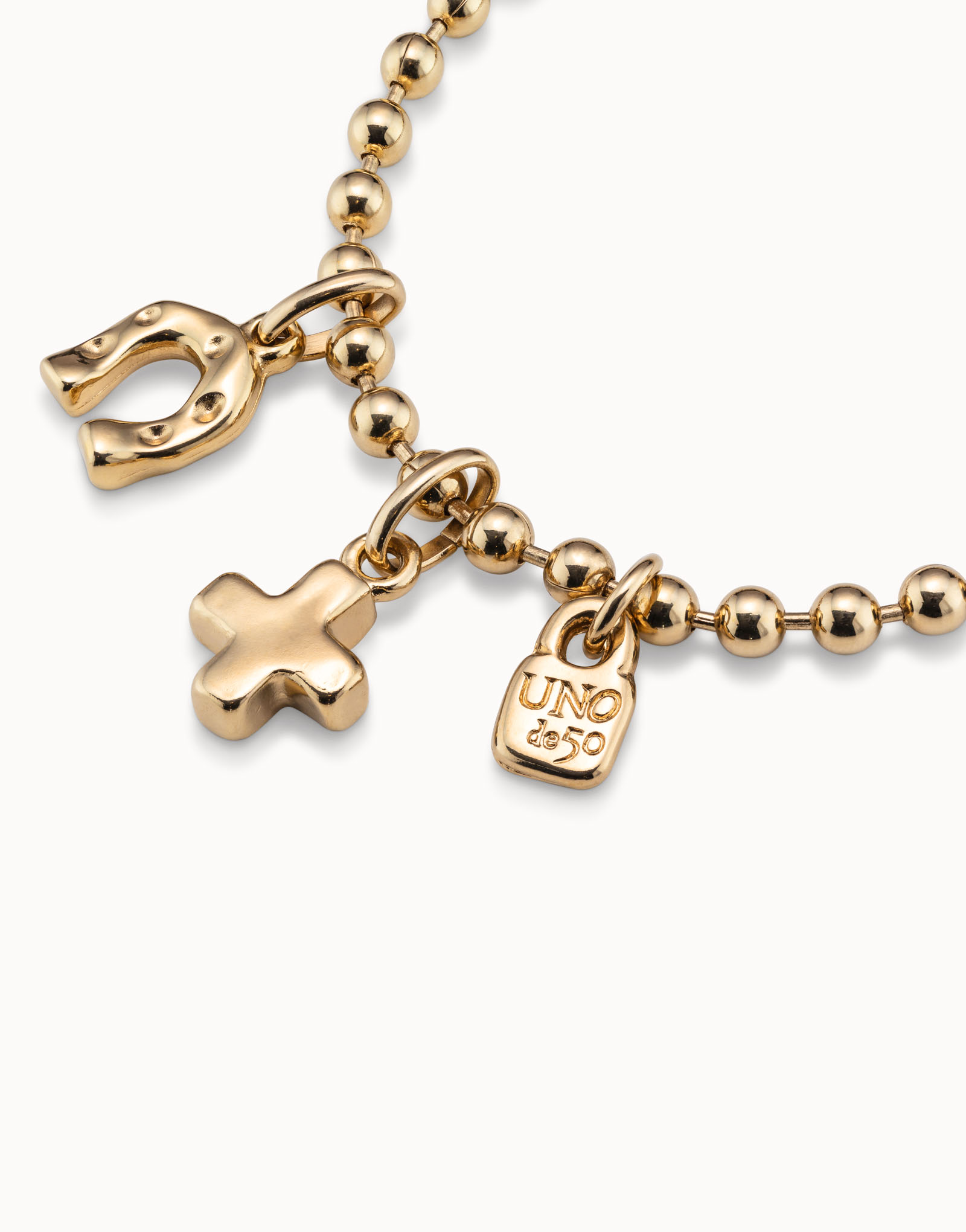Gold-plated cross charm, Golden, large image number null