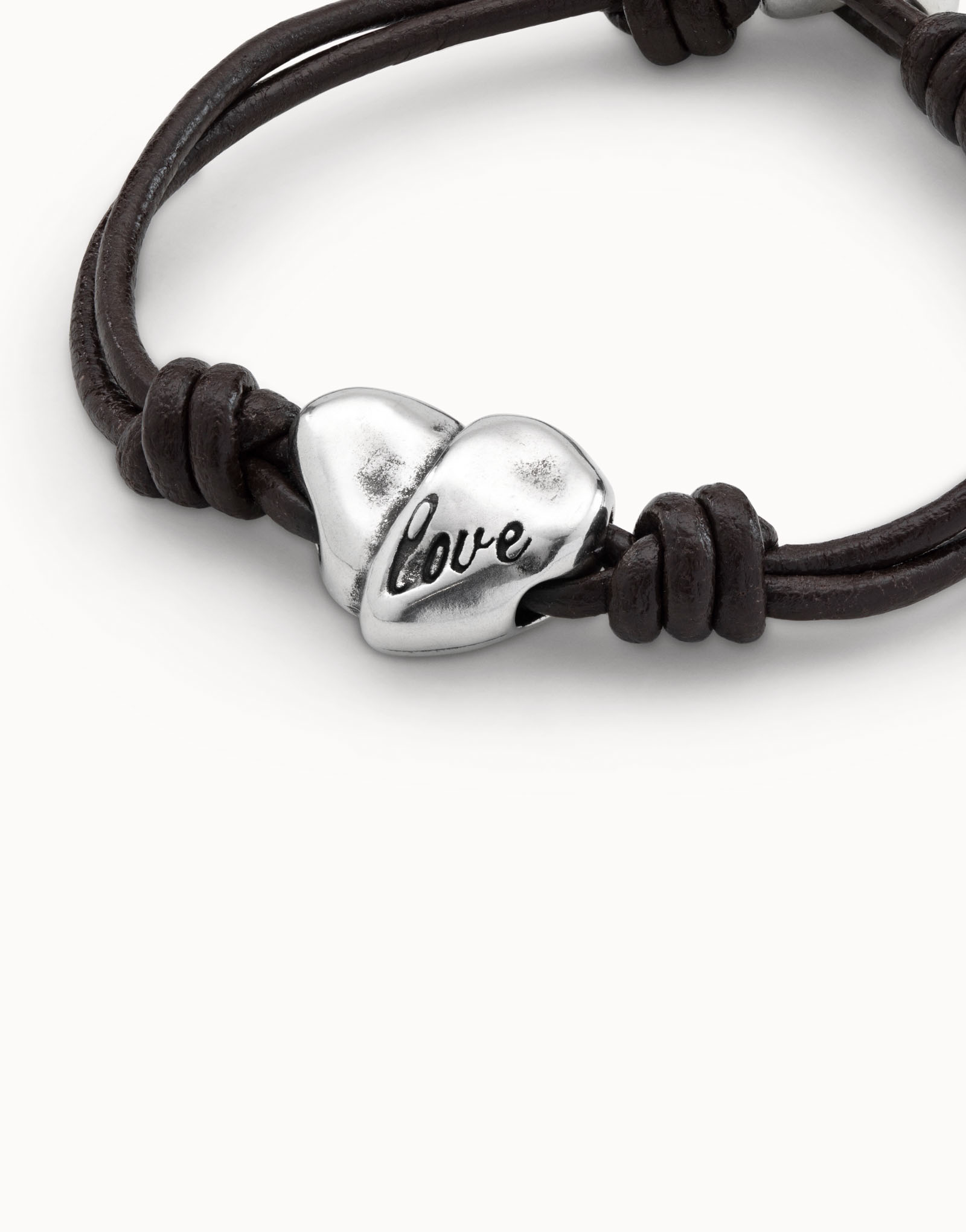 Sterling silver-plated bracelet with heart, , large image number null