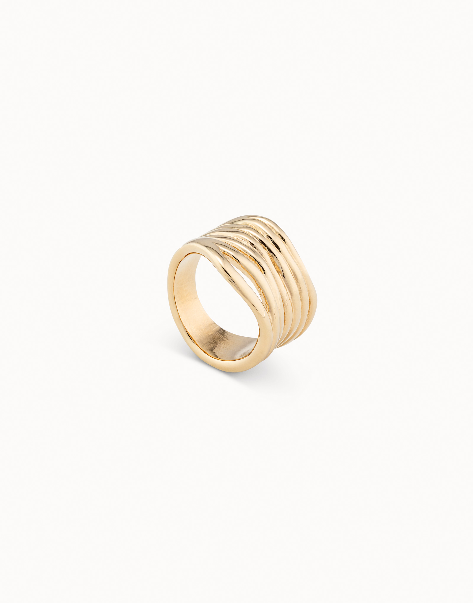 18K gold-plated handmade ring, Golden, large image number null