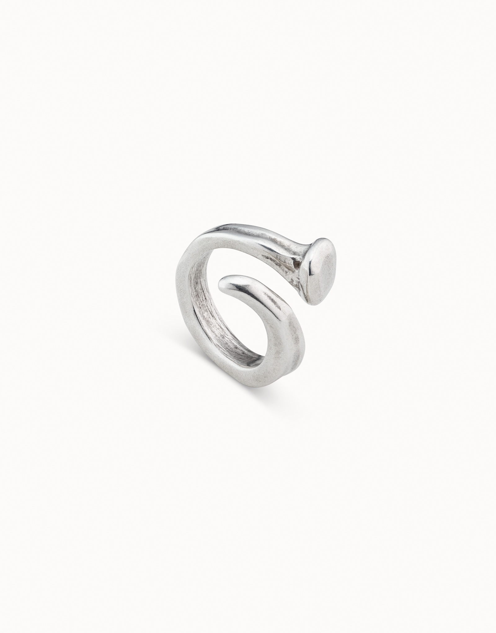 Sterling silver-plated nail ring, Silver, large image number null