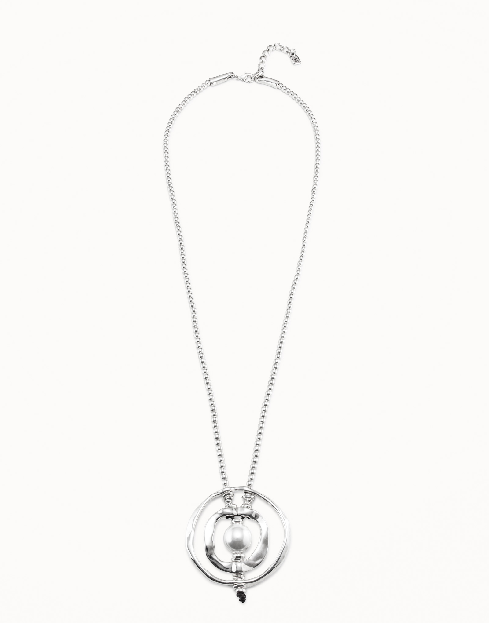 Sterling silver-plated pendant with pearl, Silver, large image number null