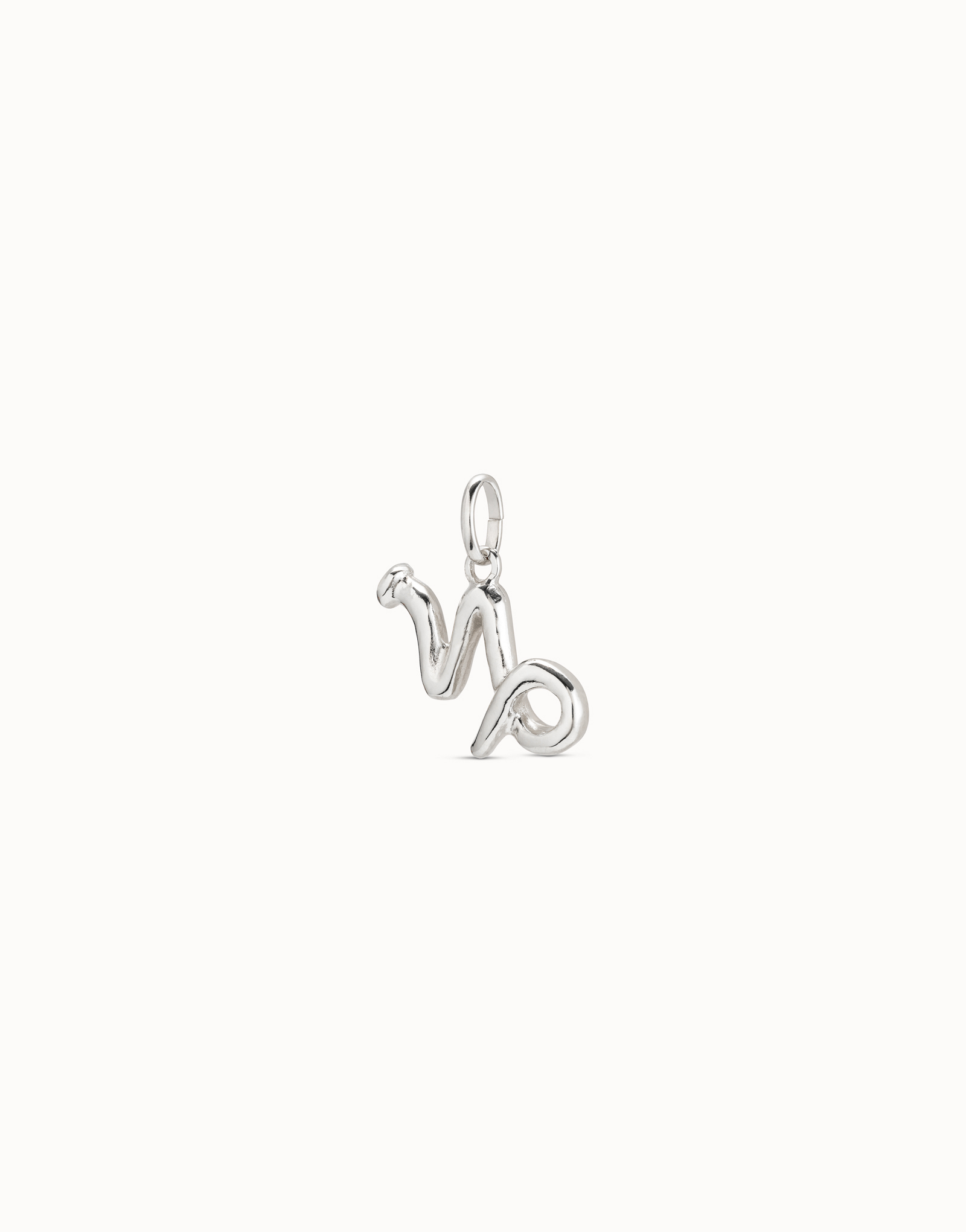 Sterling silver-plated Capricorn shaped charm, Silver, large image number null