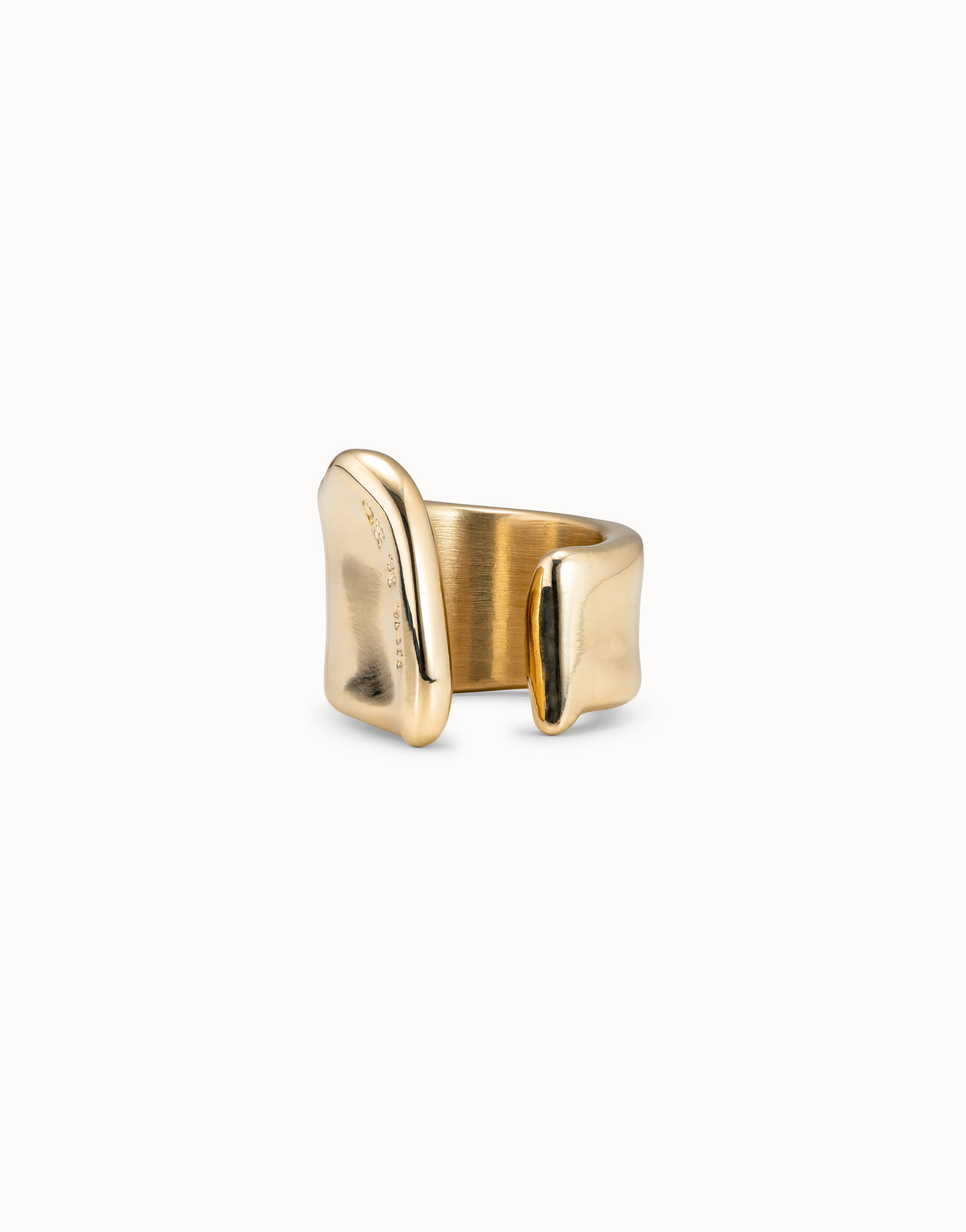 18K gold-plated split ring, Golden, large image number null