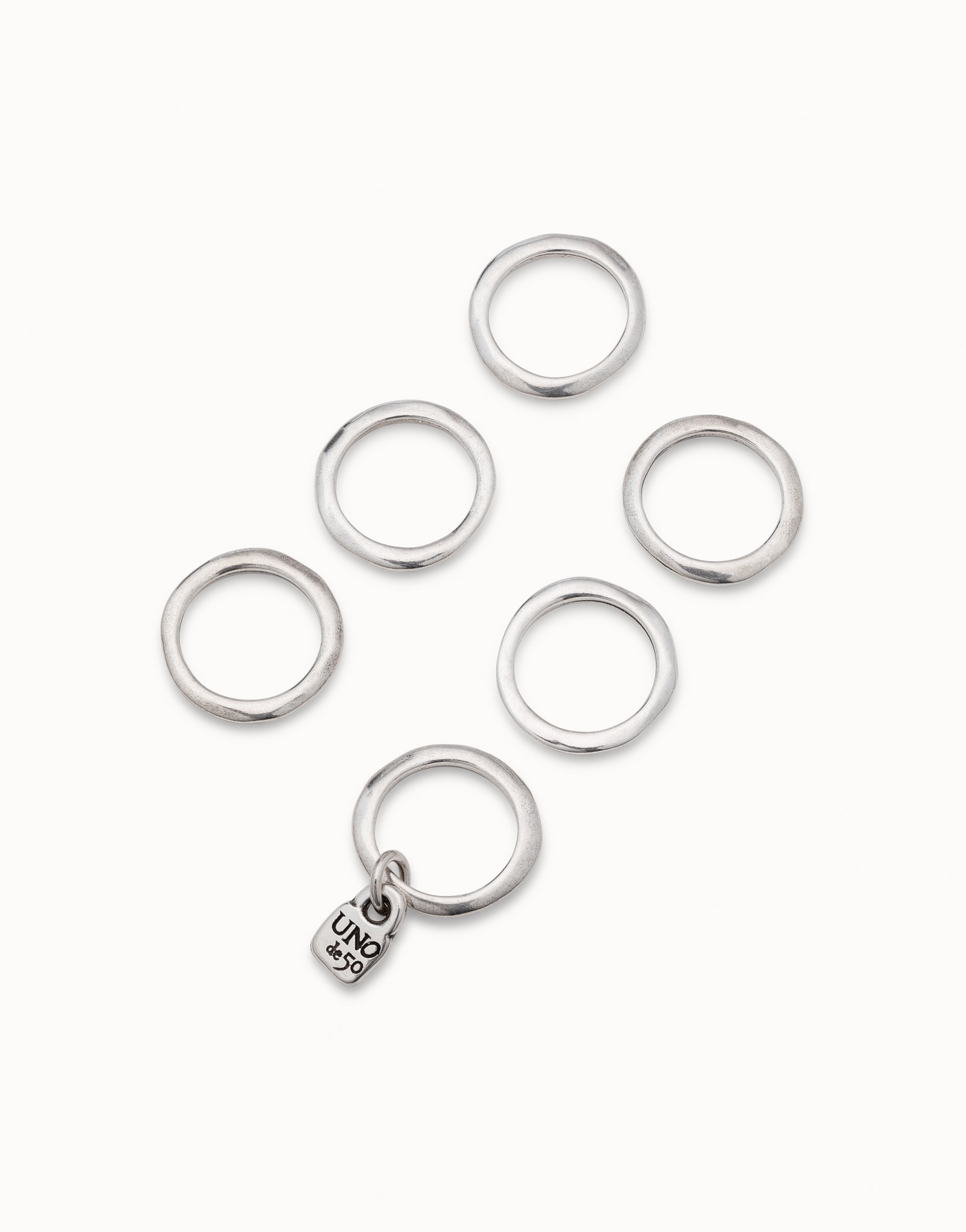 Sterling silver-plated multi-ring, Silver, large image number null