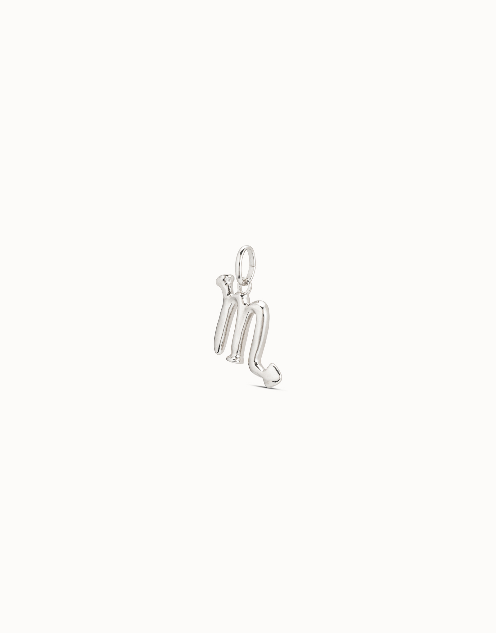 Sterling silver-plated Scorpio shaped charm, Silver, large image number null