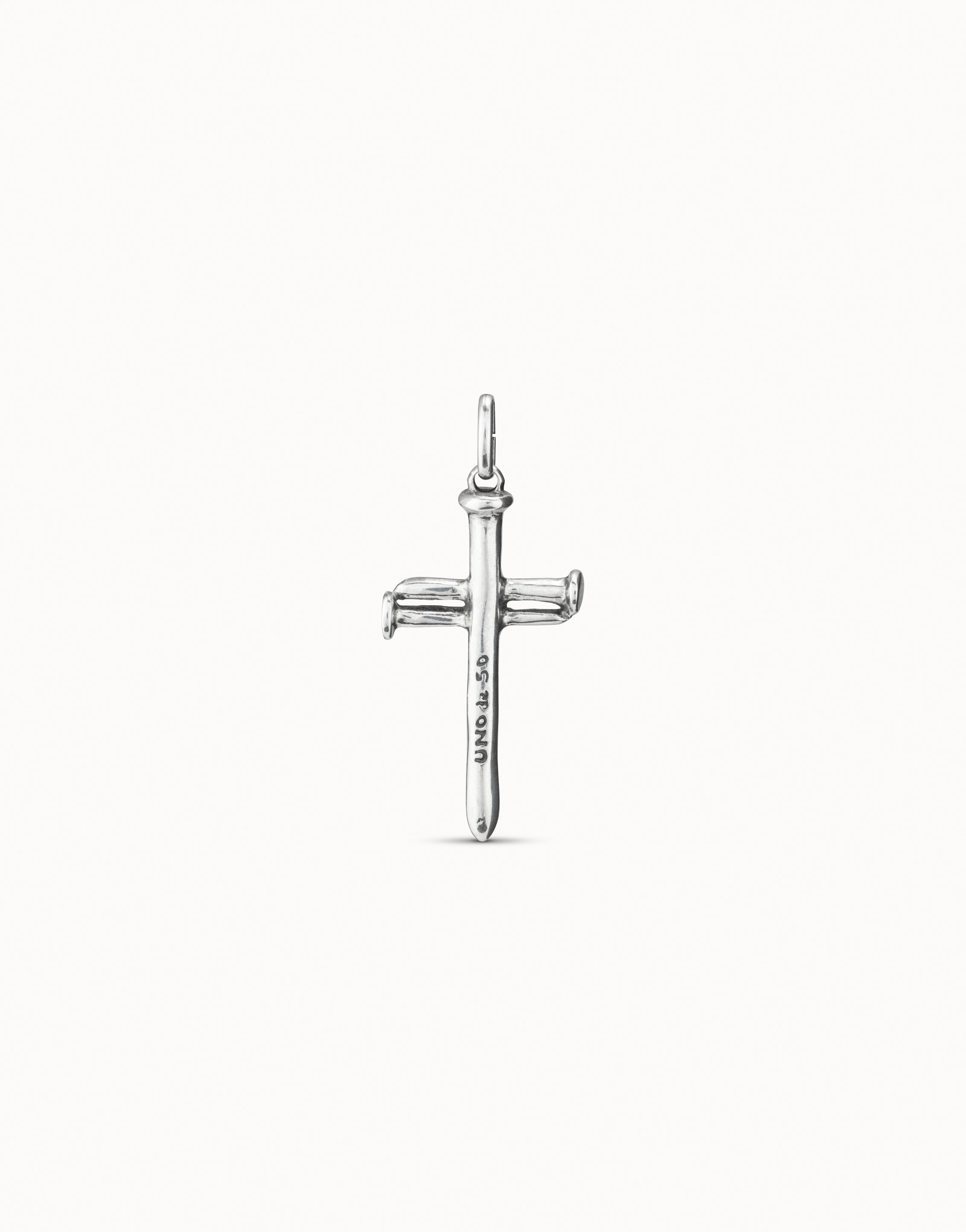 Sterling silver-plated large sized cross charm, Silver, large image number null