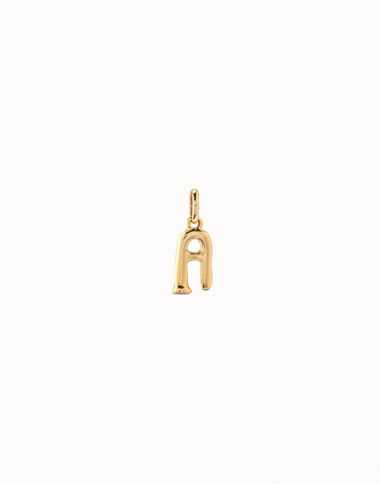 18K gold-plated letter A charm, Golden, large image number null