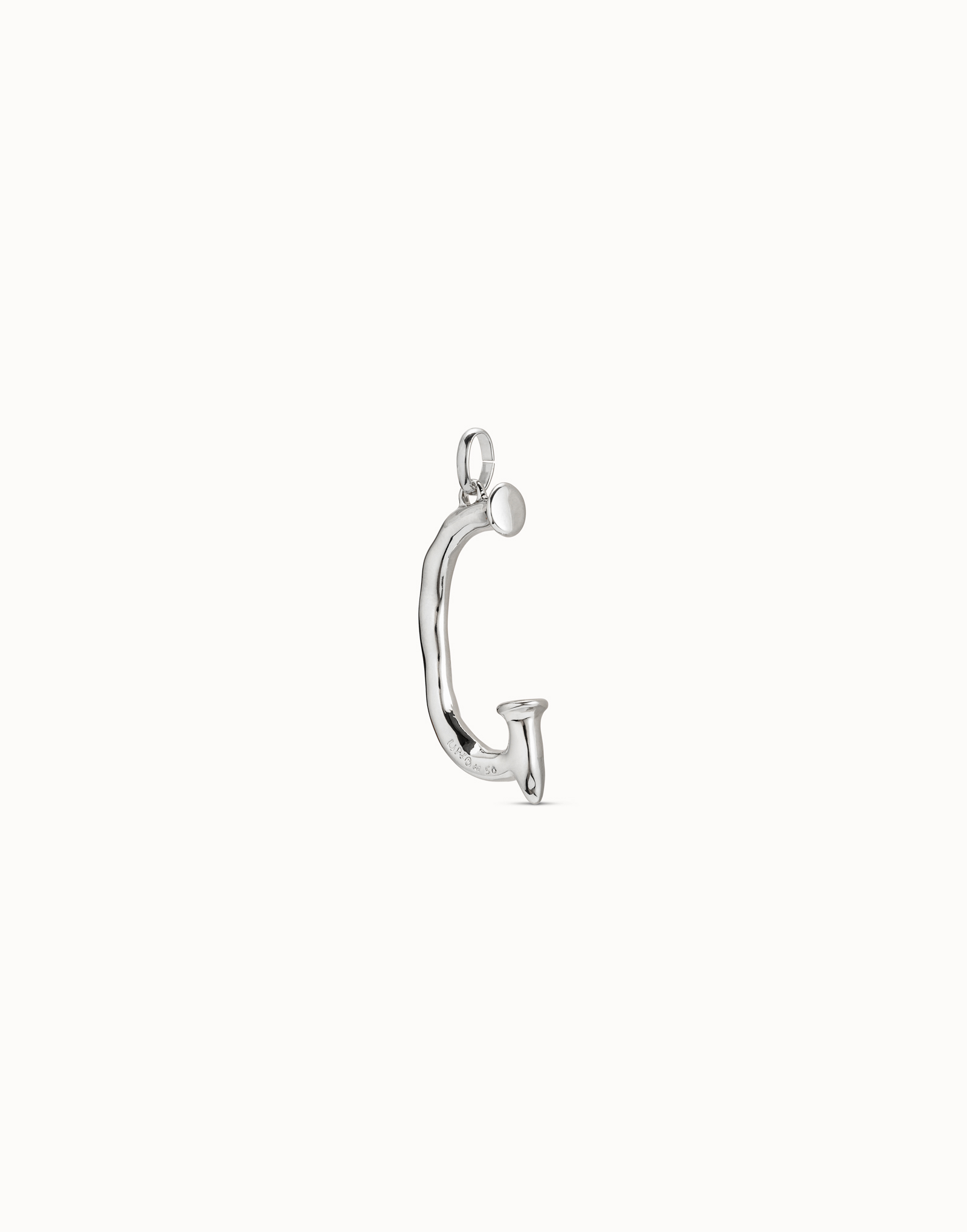 Sterling silver-plated letter G pendant, Silver, large image number null