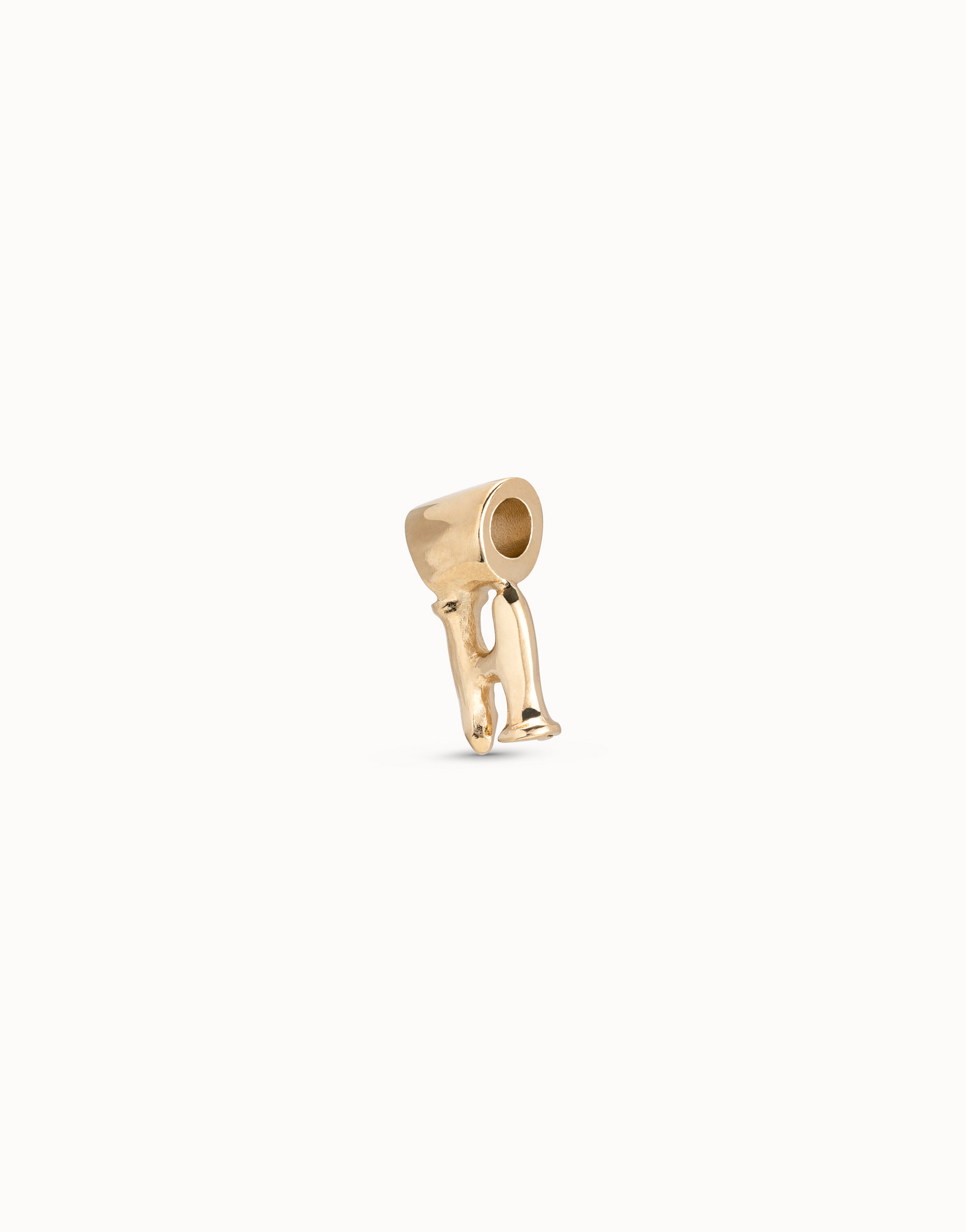 Sterling silver-plated Personalization collection charm, Golden, large image number null