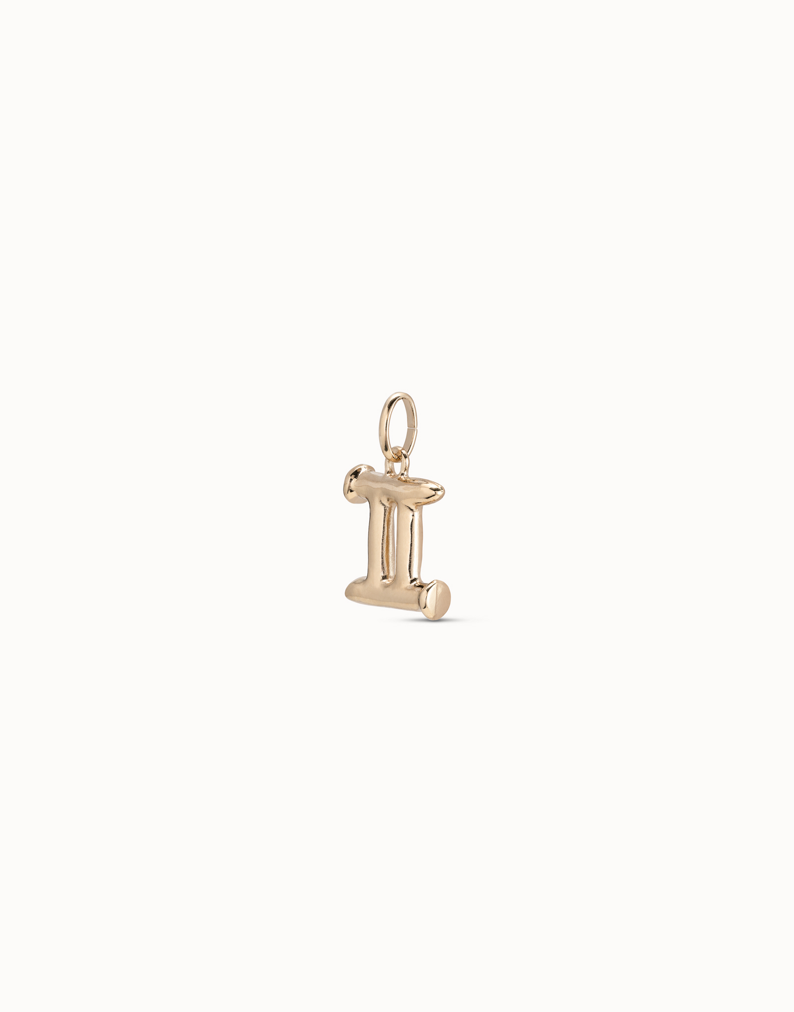 18K gold-plated Gemini shaped charm, Golden, large image number null