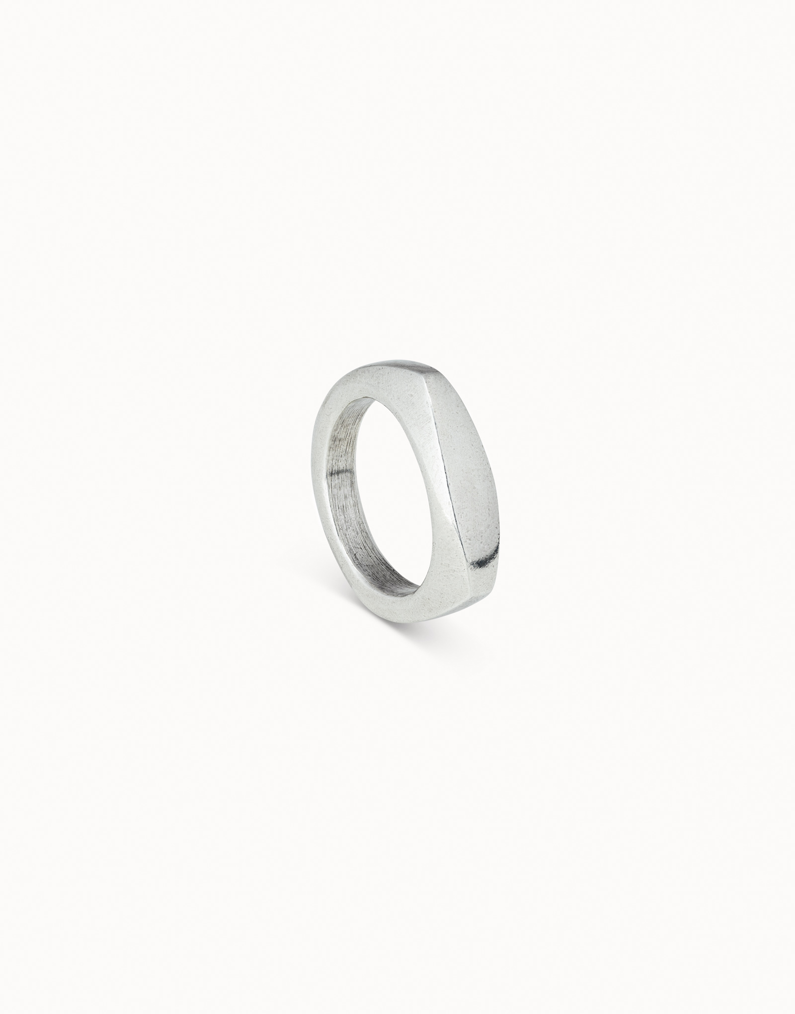 Sterling silver-plated irregular ring, Silver, large image number null