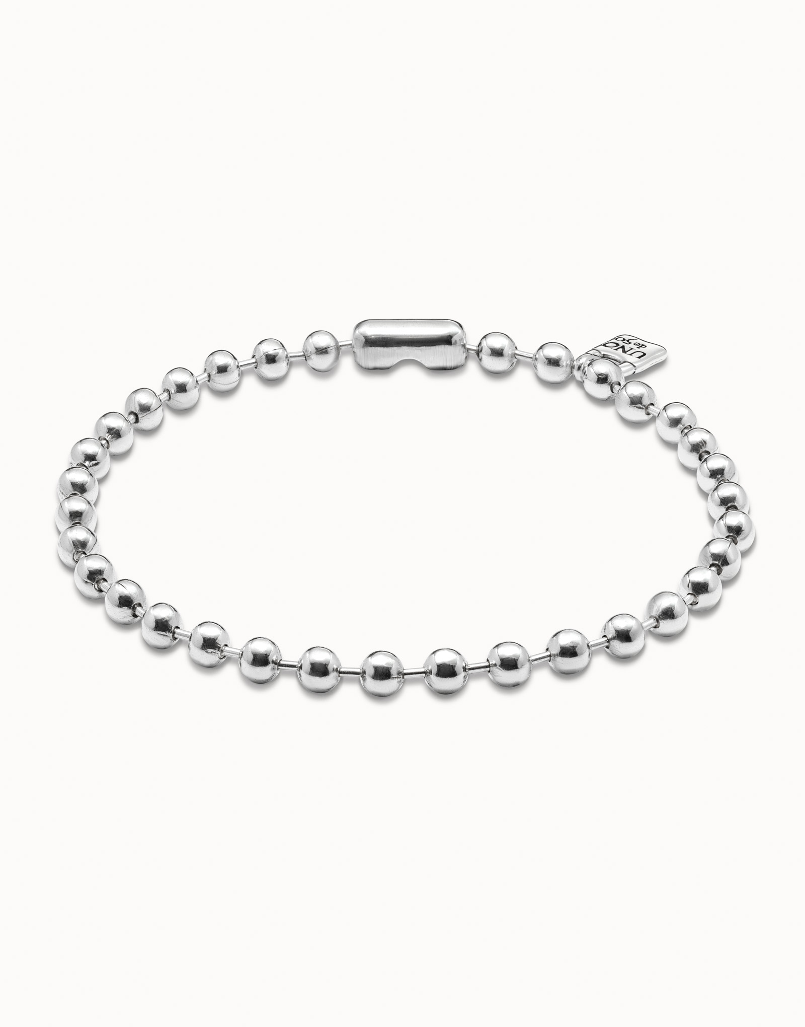Sterling silver-plated bead necklace, Silver, large image number null
