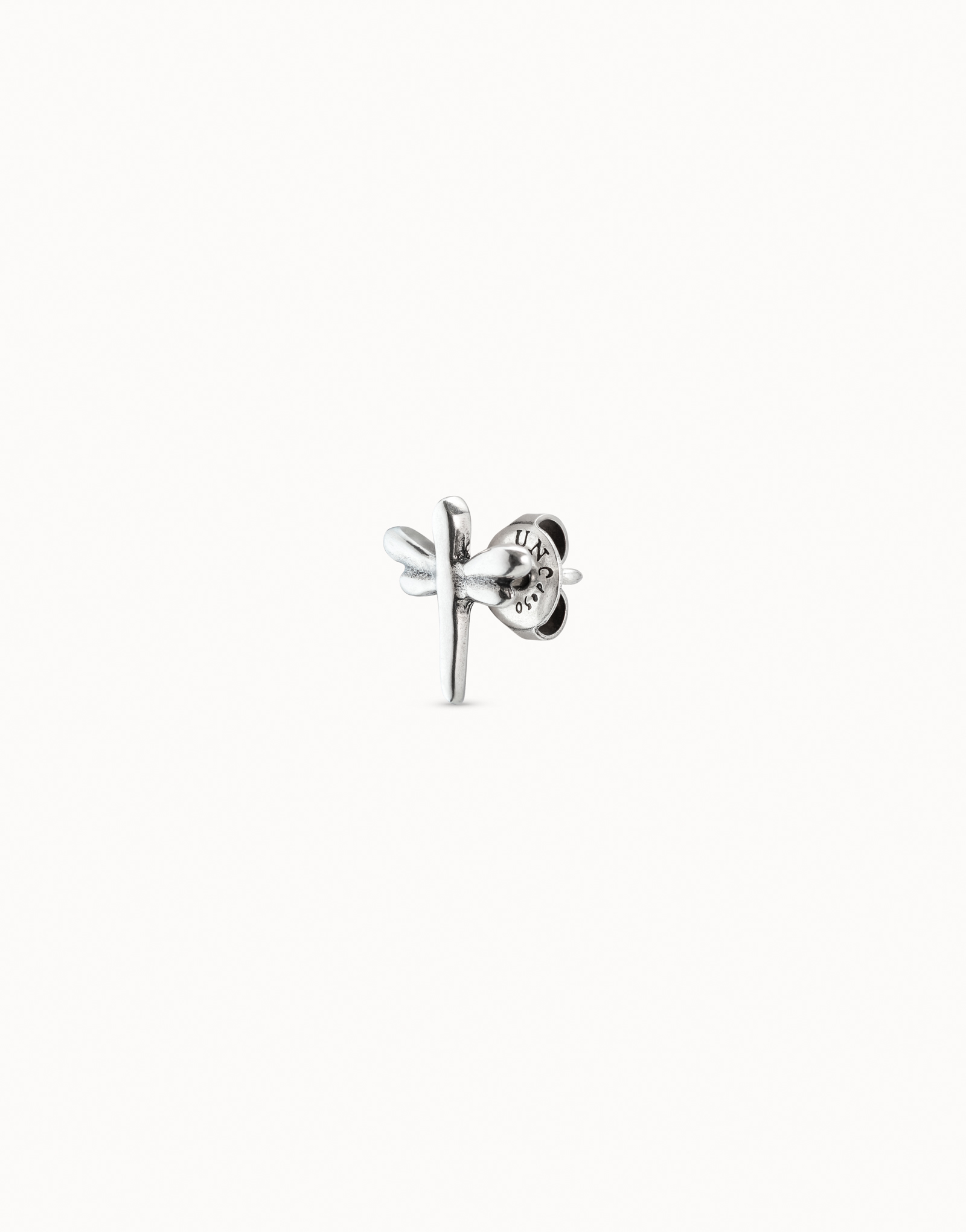 Sterling silver-plated dragonfly piercing, Silver, large image number null