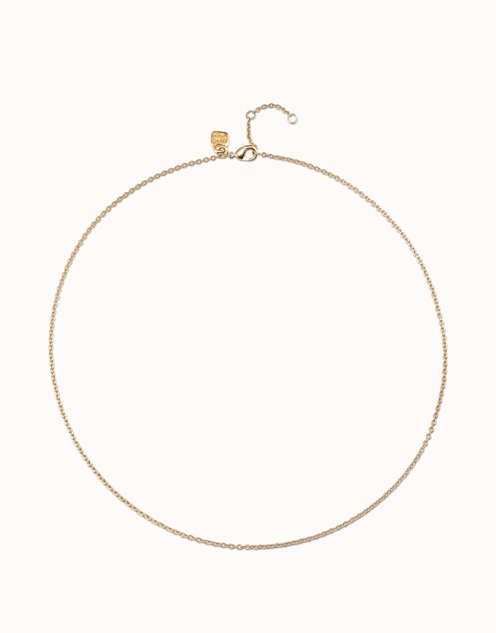 18K gold-plated short necklace, Golden, large image number null