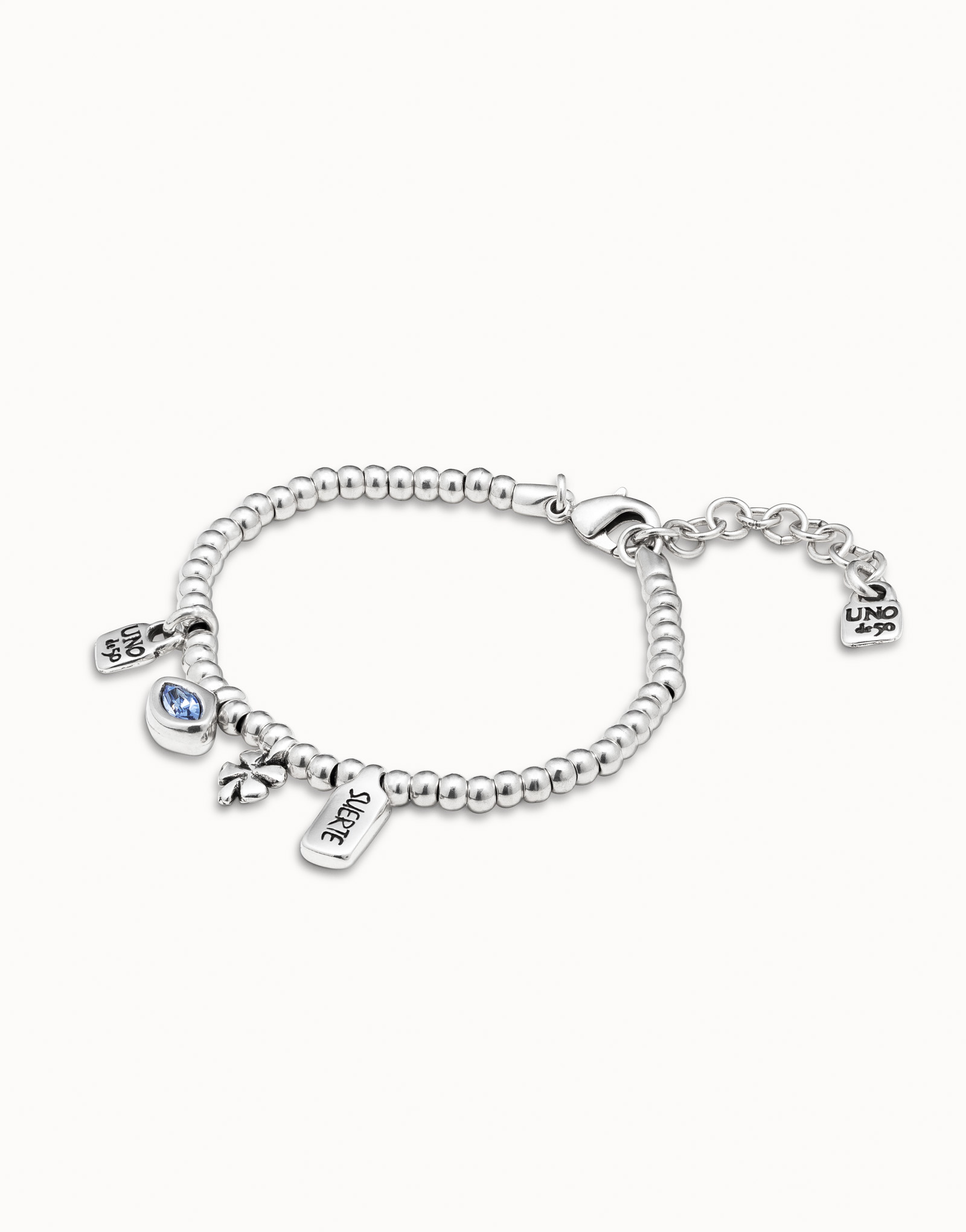 Sterling silver-plated bracelet with crystal, , large image number null