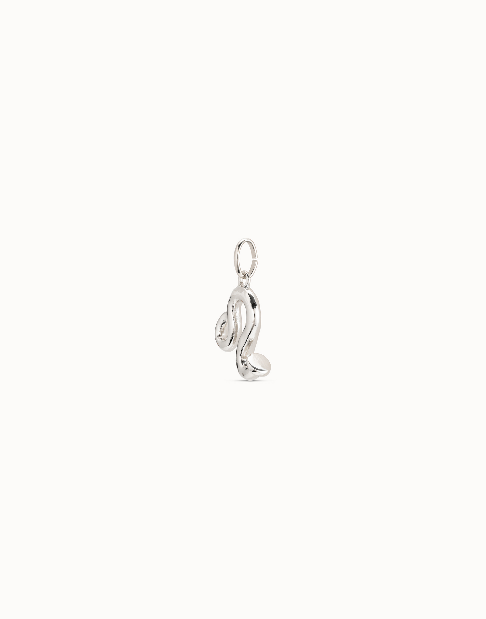 Sterling silver-plated Leo shaped charm, Silver, large image number null