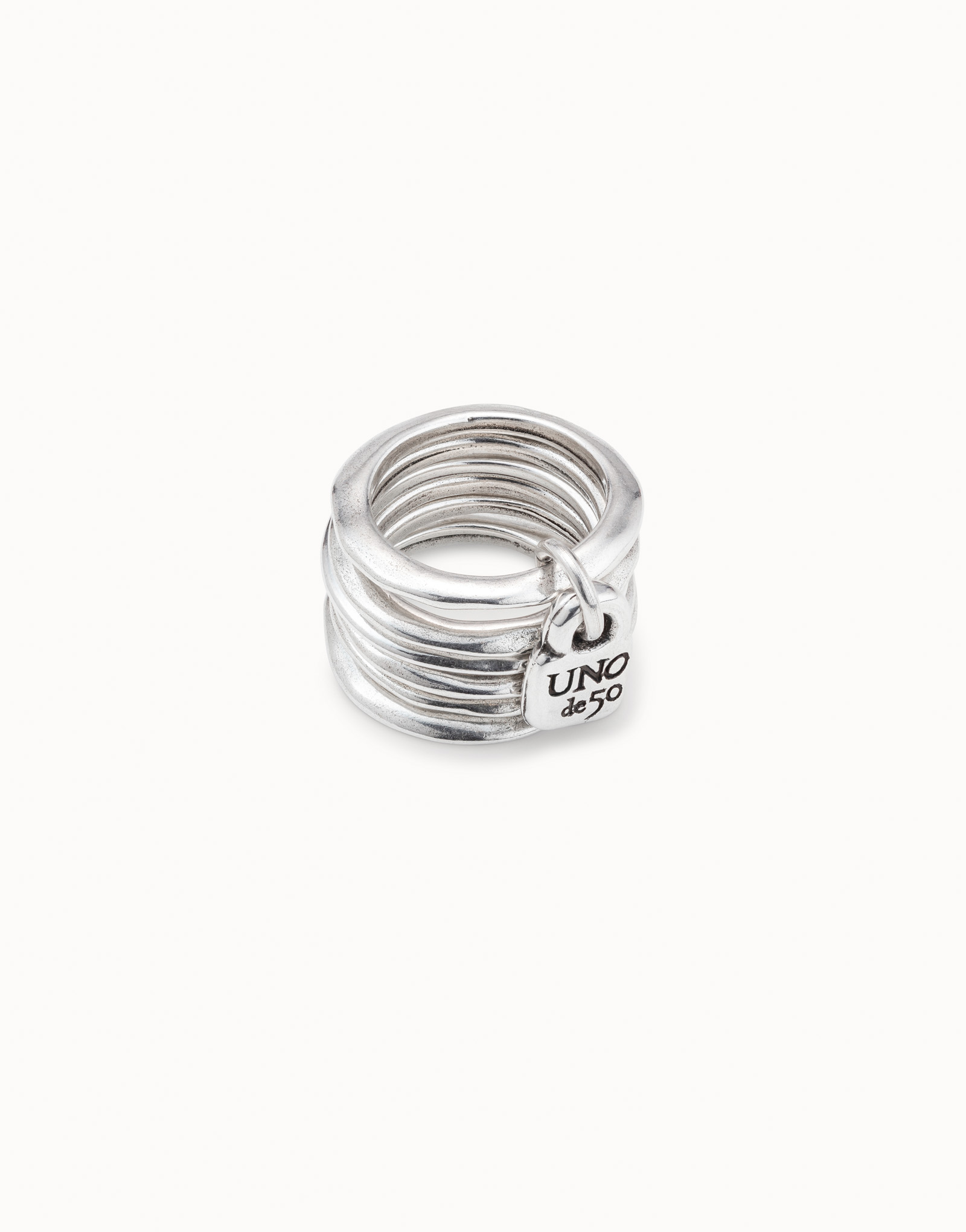 Sterling silver-plated multi-ring, Silver, large image number null