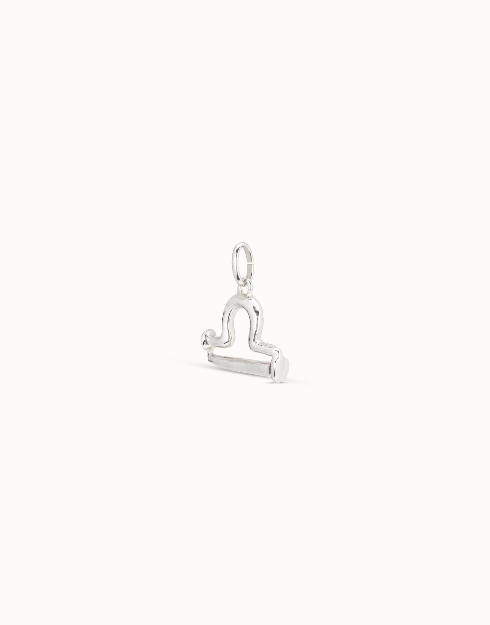 Sterling silver-plated Libra shaped charm, Silver, large image number null