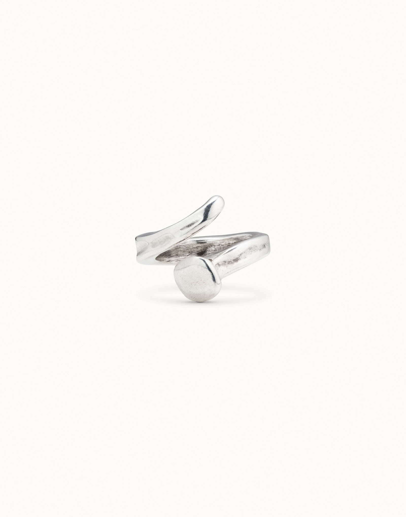 Sterling silver-plated nail ring, Silver, large image number null