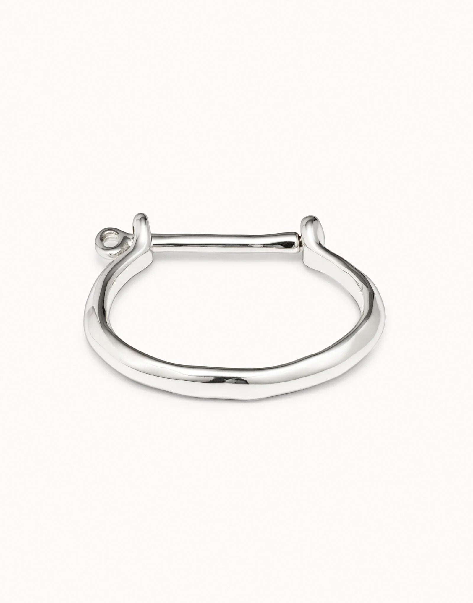 Bangle bracelet with shackle‑style clasp