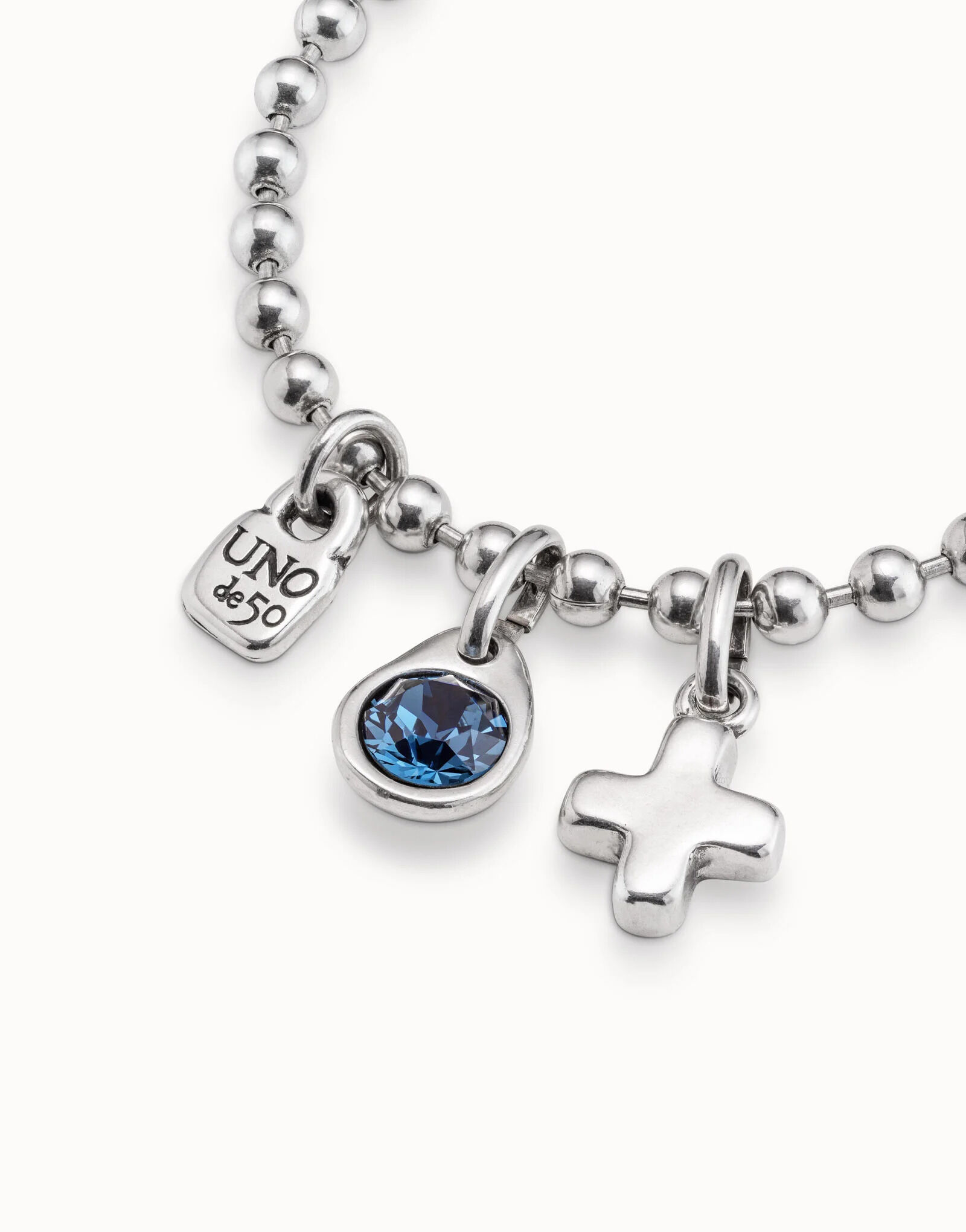 Pulsera de bolitas ba&ntilde;ada en plata de ley