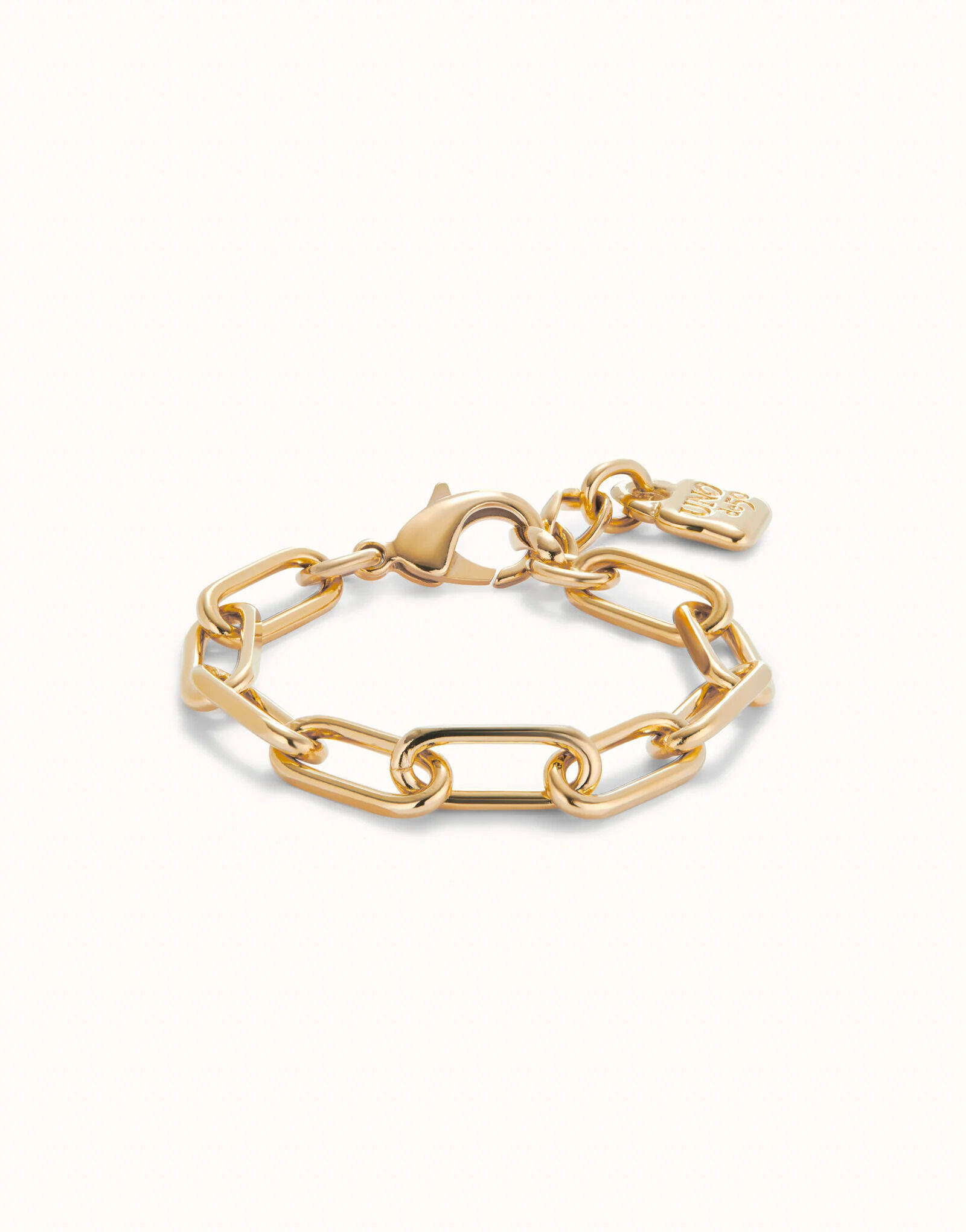 Pulsera con eslabones ba&ntilde;ada en oro 18k