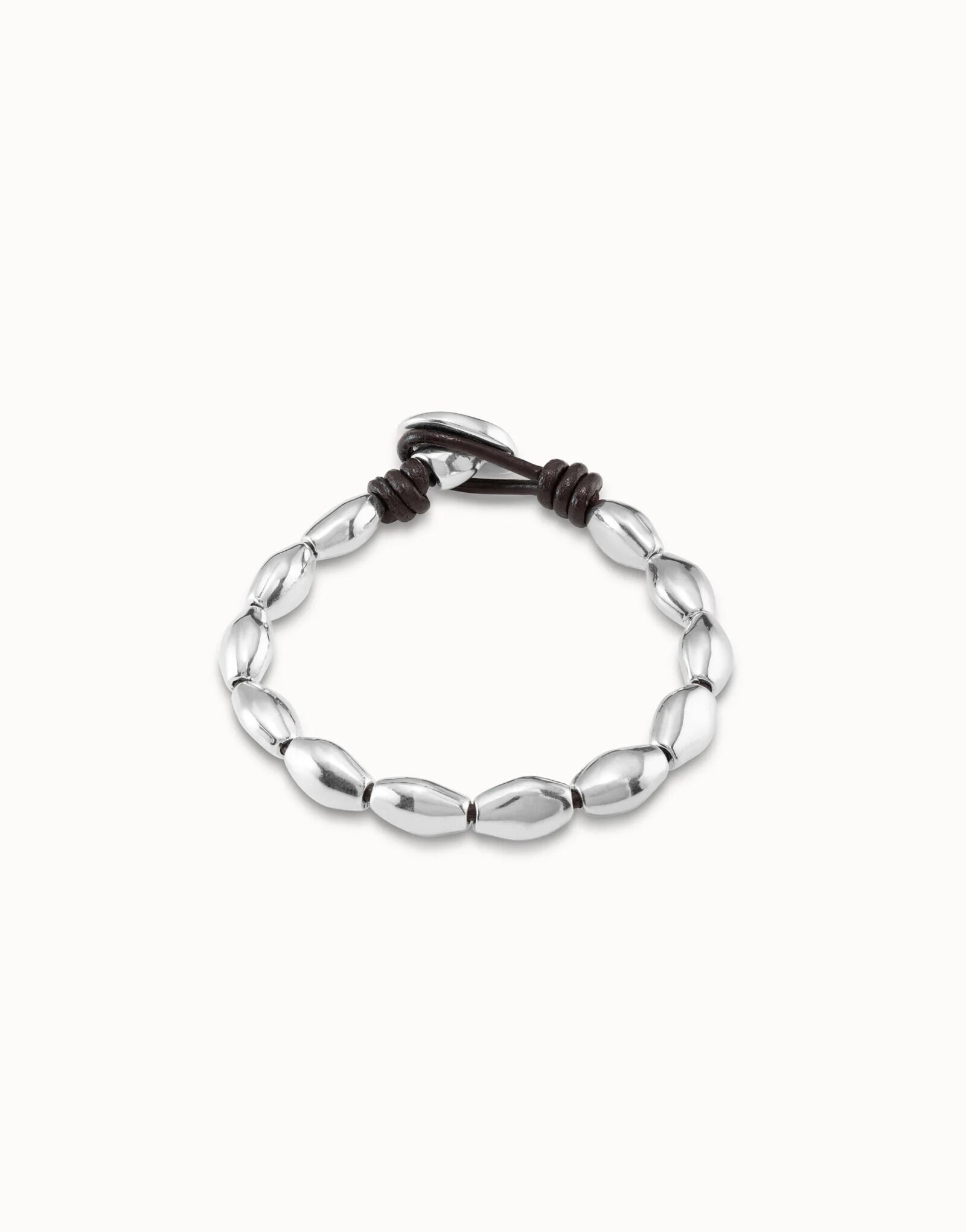 Beaded leather bracelet